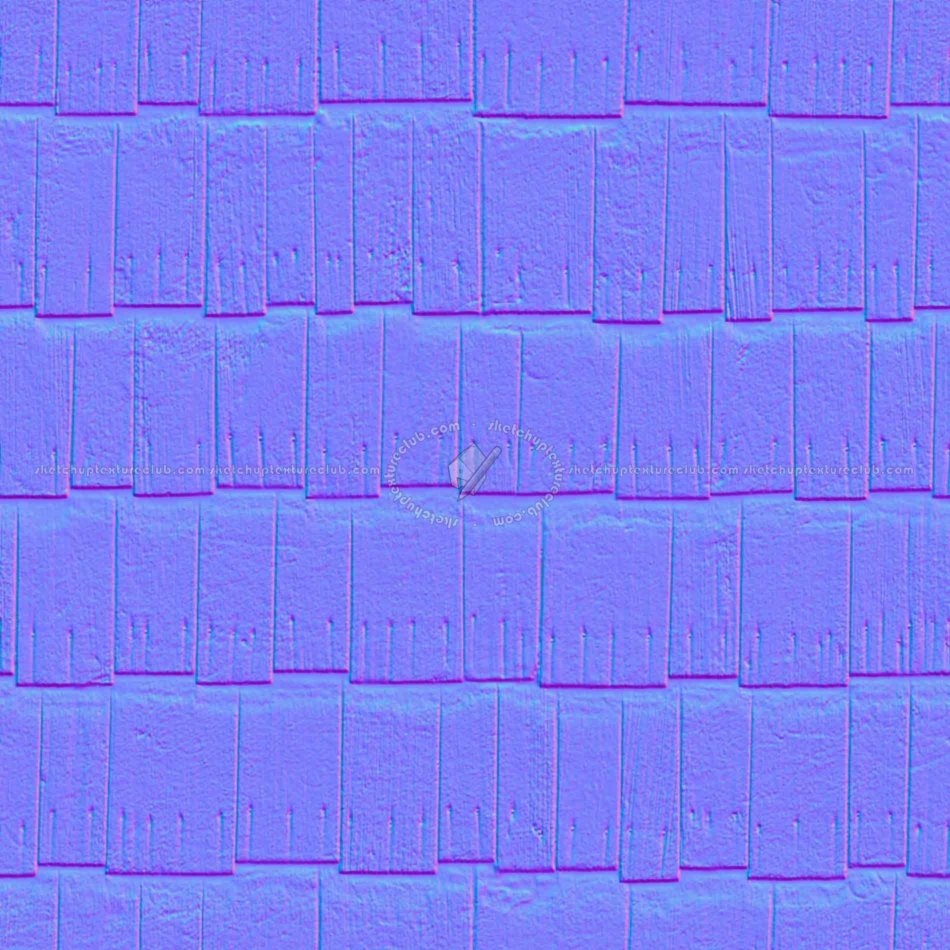 Textures   -   ARCHITECTURE   -   ROOFINGS   -   Shingles wood  - Wood shingle roof texture seamless 03867 - Normal