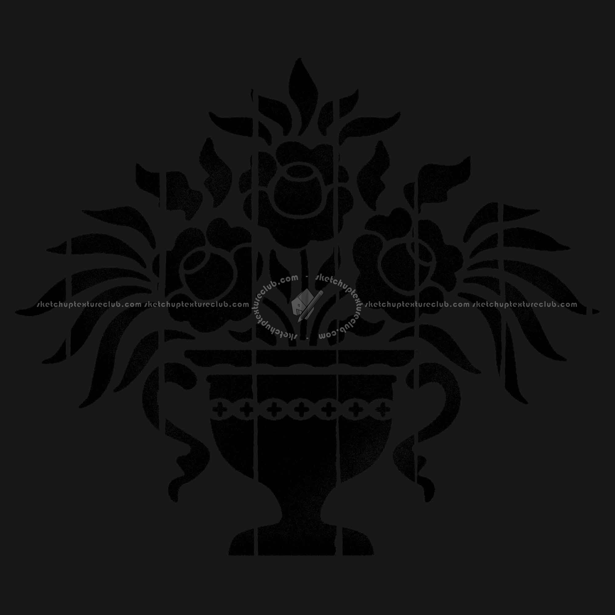 Textures   -   ARCHITECTURE   -   WOOD FLOORS   -   Decorated  - Parquet decorated stencil texture seamless 04713 - Specular