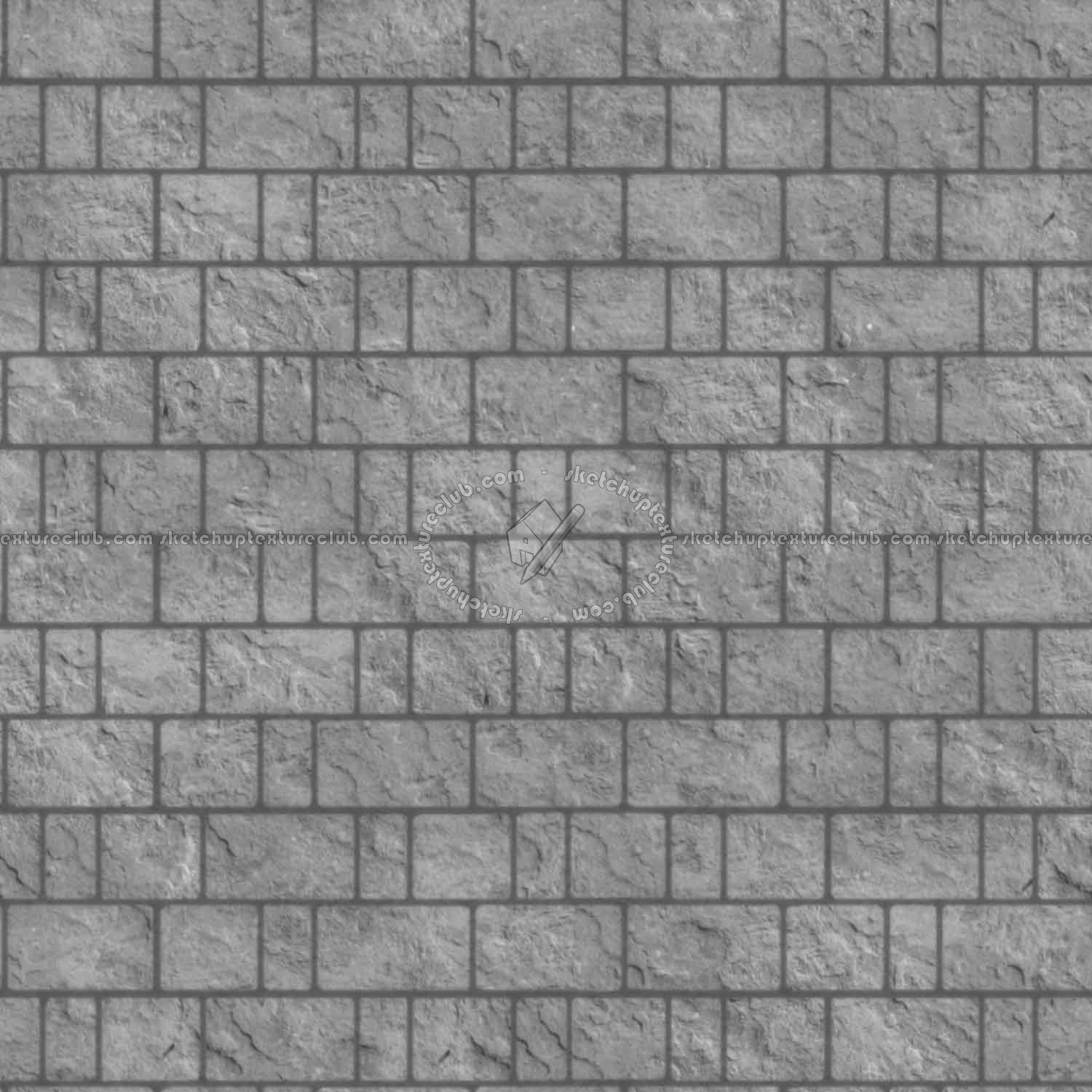 Textures   -   ARCHITECTURE   -   STONES WALLS   -   Stone blocks  - Wall stone with regular blocks texture seamless 08380 - Displacement