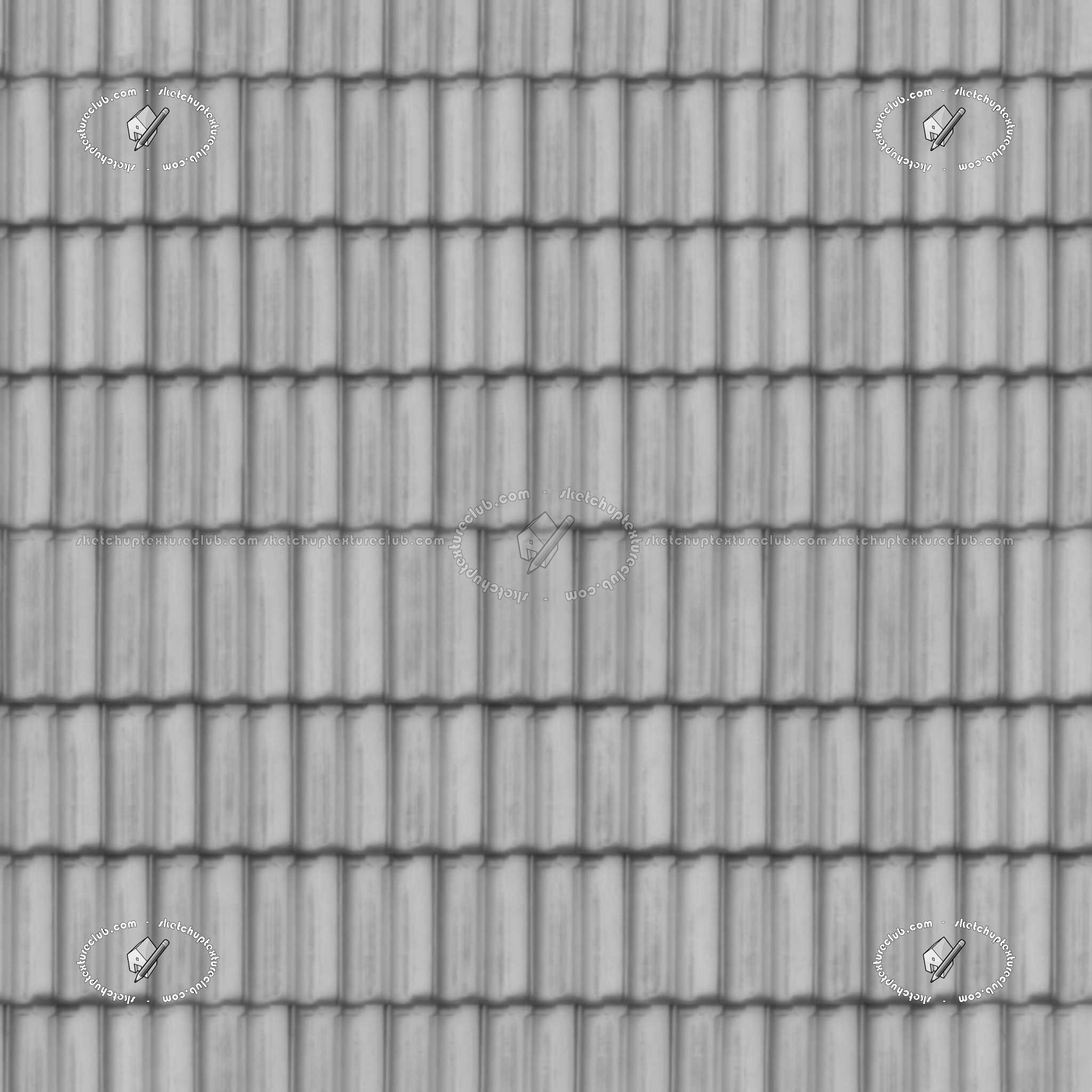 Textures   -   ARCHITECTURE   -   ROOFINGS   -   Clay roofs  - Clay roofing Cote de Nuits texture seamless 03348 - Displacement