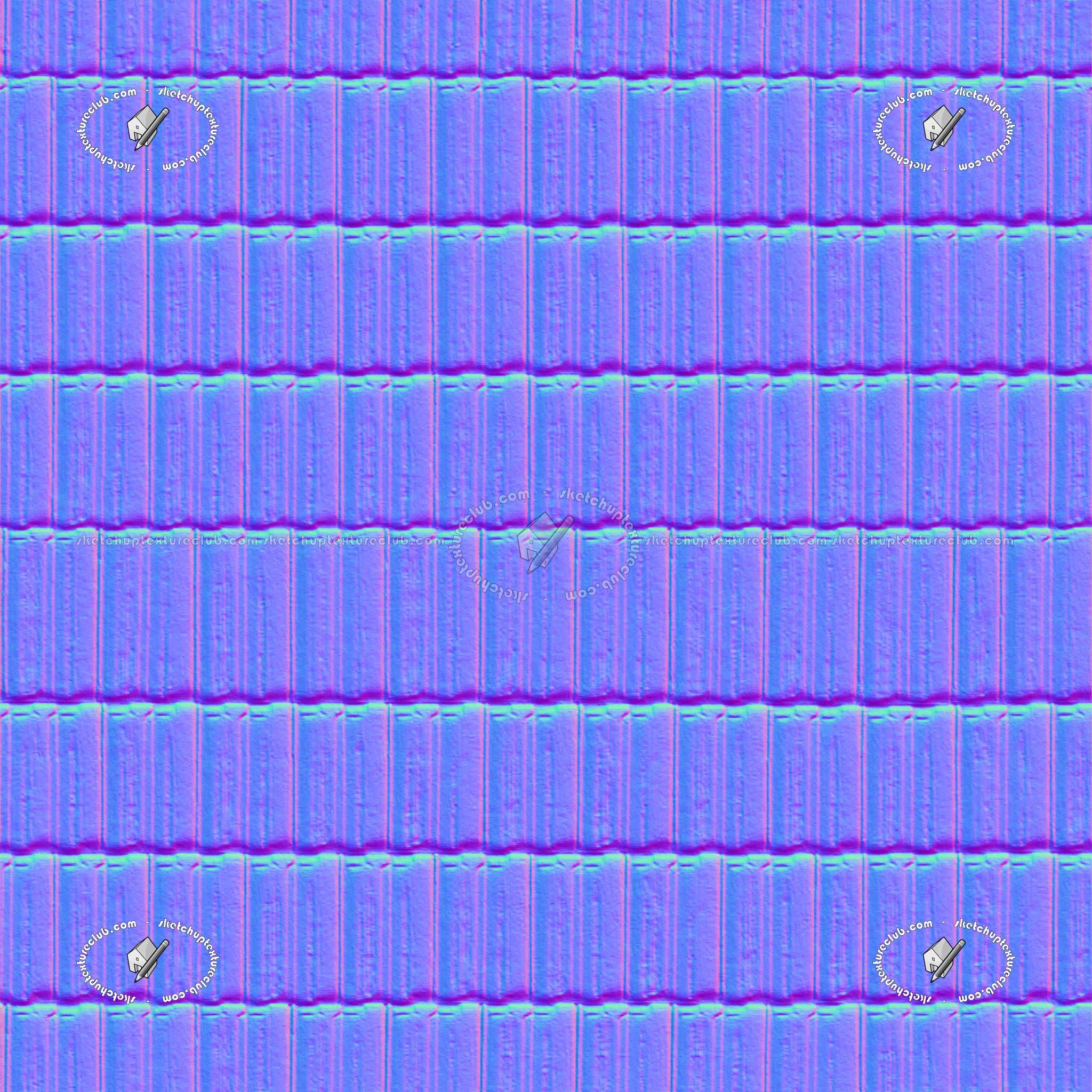 Textures   -   ARCHITECTURE   -   ROOFINGS   -   Clay roofs  - Clay roofing Cote de Nuits texture seamless 03348 - Normal