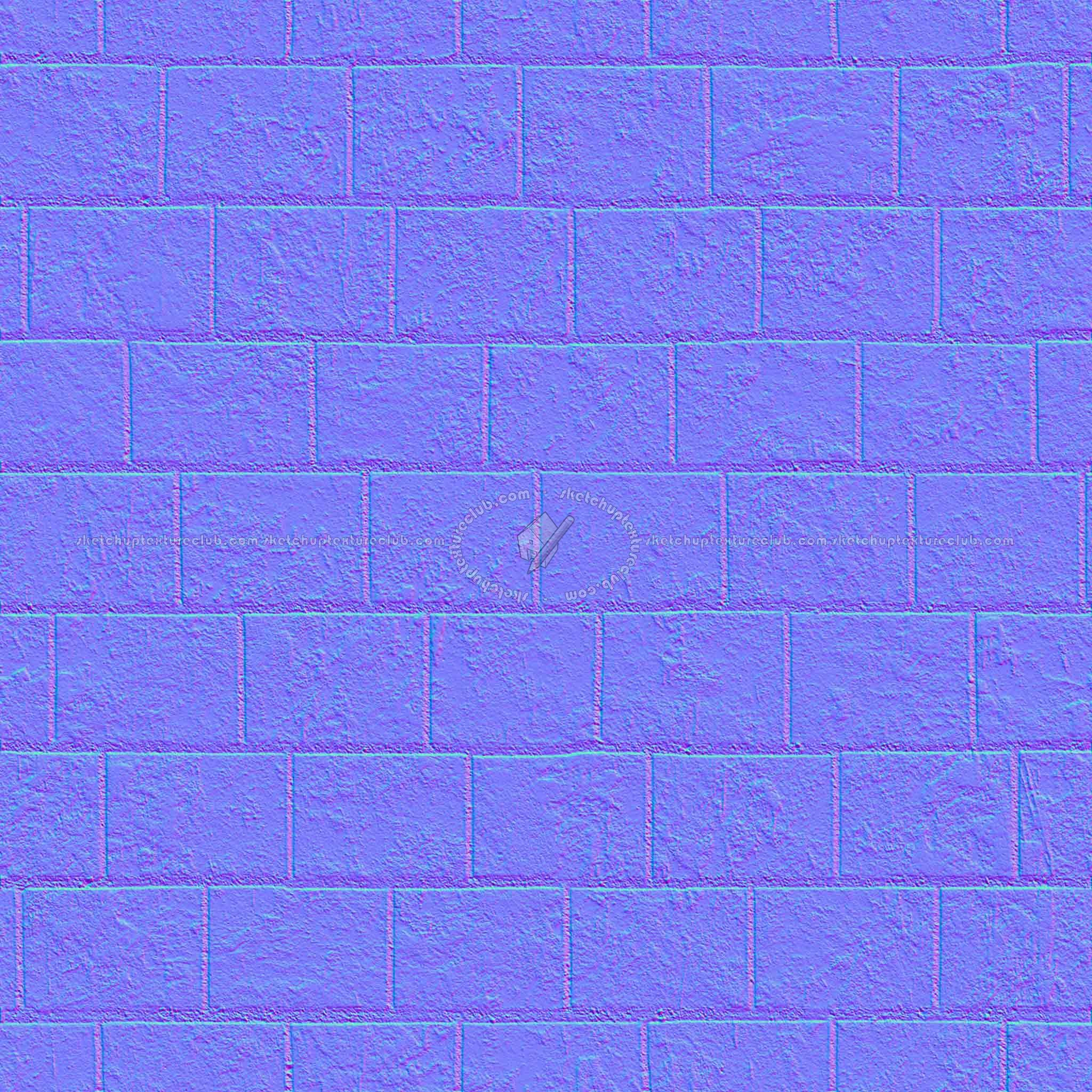 Textures   -   ARCHITECTURE   -   PAVING OUTDOOR   -   Concrete   -   Blocks damaged  - Concrete paving outdoor damaged texture seamless 05488 - Normal