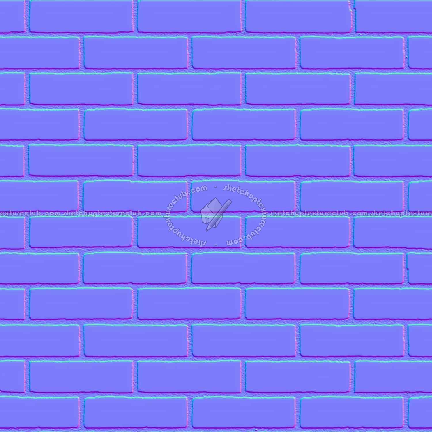 Textures   -   ARCHITECTURE   -   BRICKS   -   Facing Bricks   -   Smooth  - Facing smooth bricks texture seamless 00258 - Normal