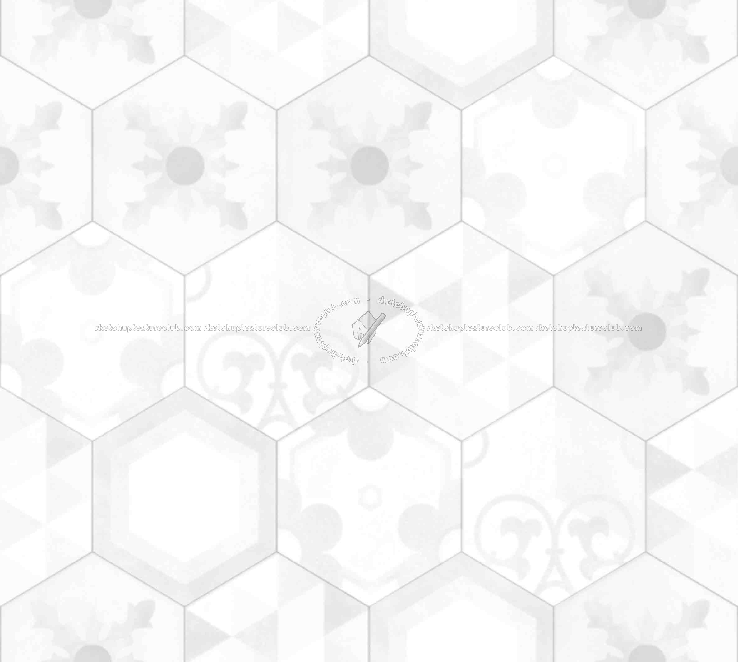 Textures   -   ARCHITECTURE   -   TILES INTERIOR   -   Hexagonal mixed  - Hexagonal tile texture seamless 16873 - Ambient occlusion