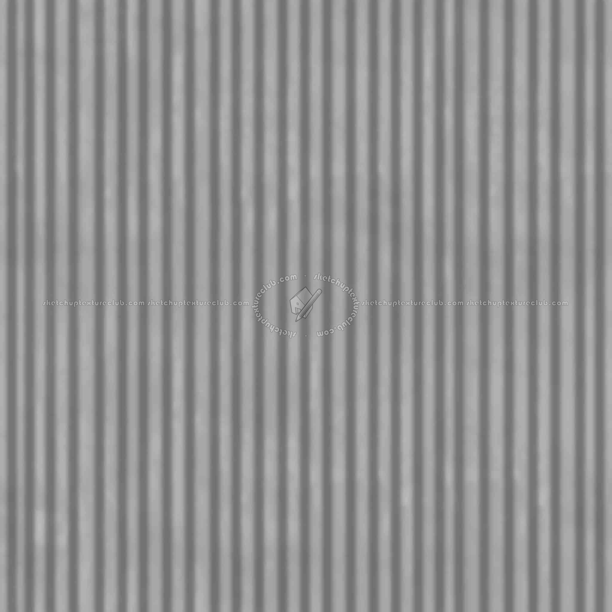 Textures   -   MATERIALS   -   METALS   -   Corrugated  - Painted dirty corrugated metal texture seamless 09926 - Displacement