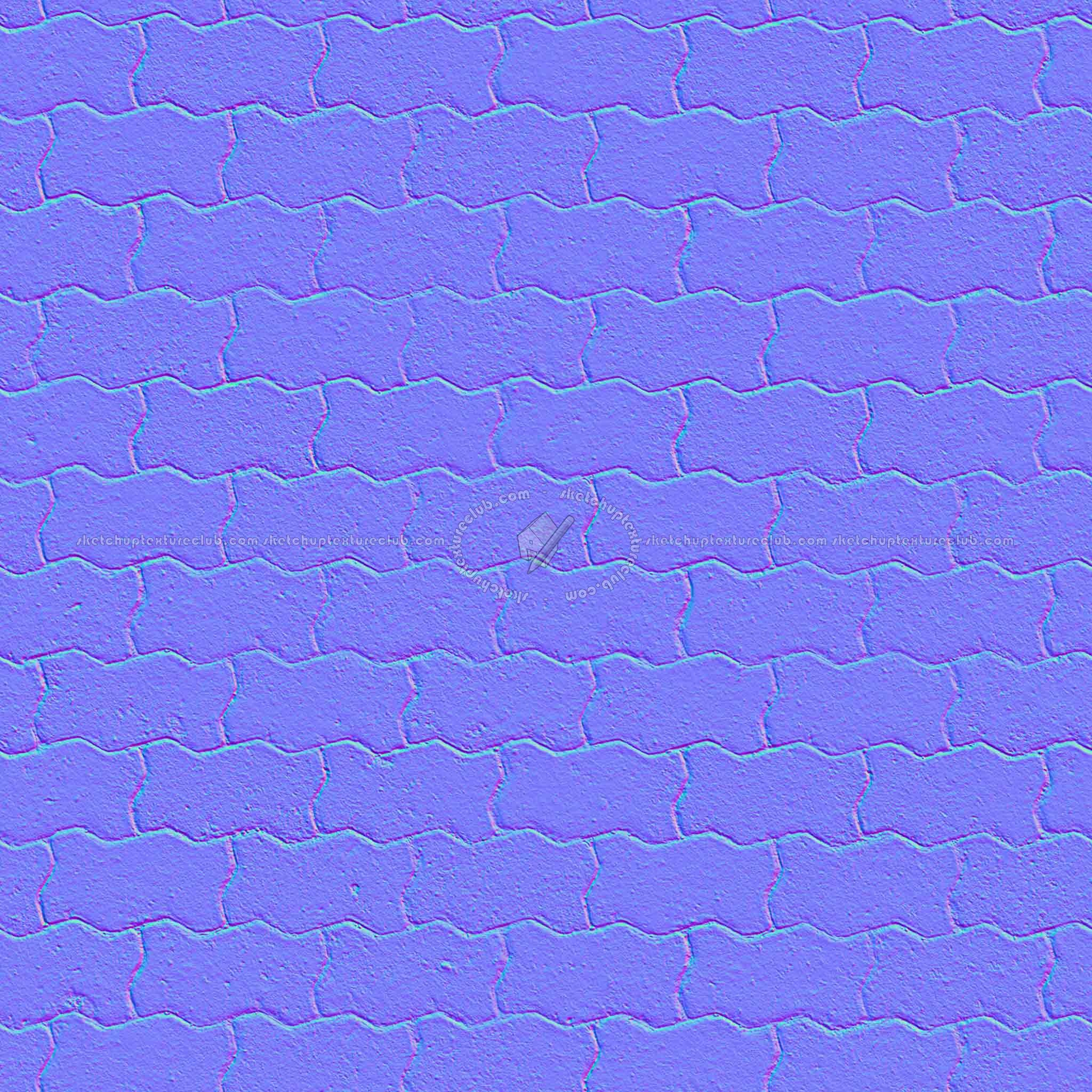 Textures   -   ARCHITECTURE   -   PAVING OUTDOOR   -   Concrete   -   Blocks regular  - Paving outdoor concrete regular block texture seamless 05634 - Normal