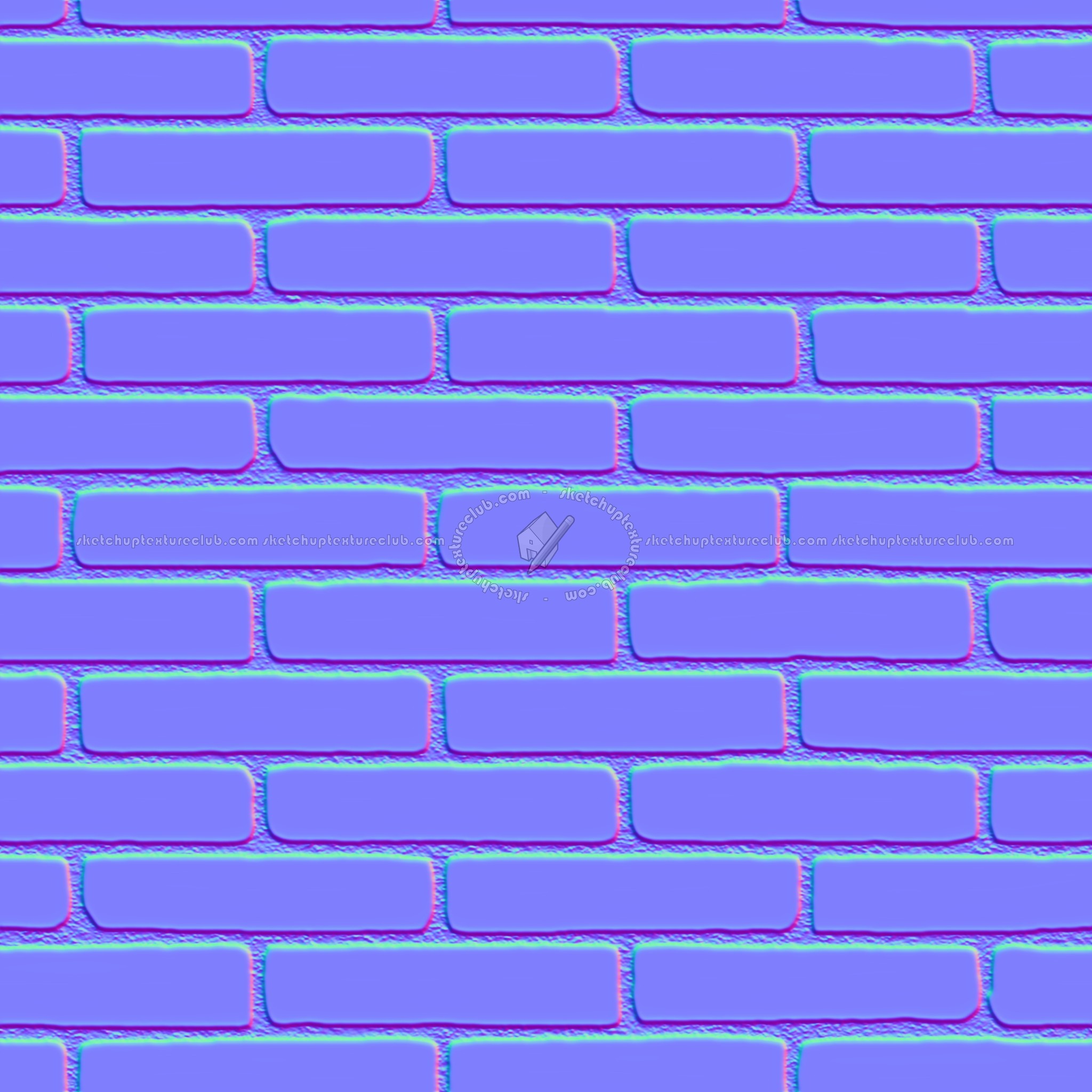 Textures   -   ARCHITECTURE   -   BRICKS   -   Colored Bricks   -   Smooth  - Texture colored bricks smooth seamless 00060 - Normal