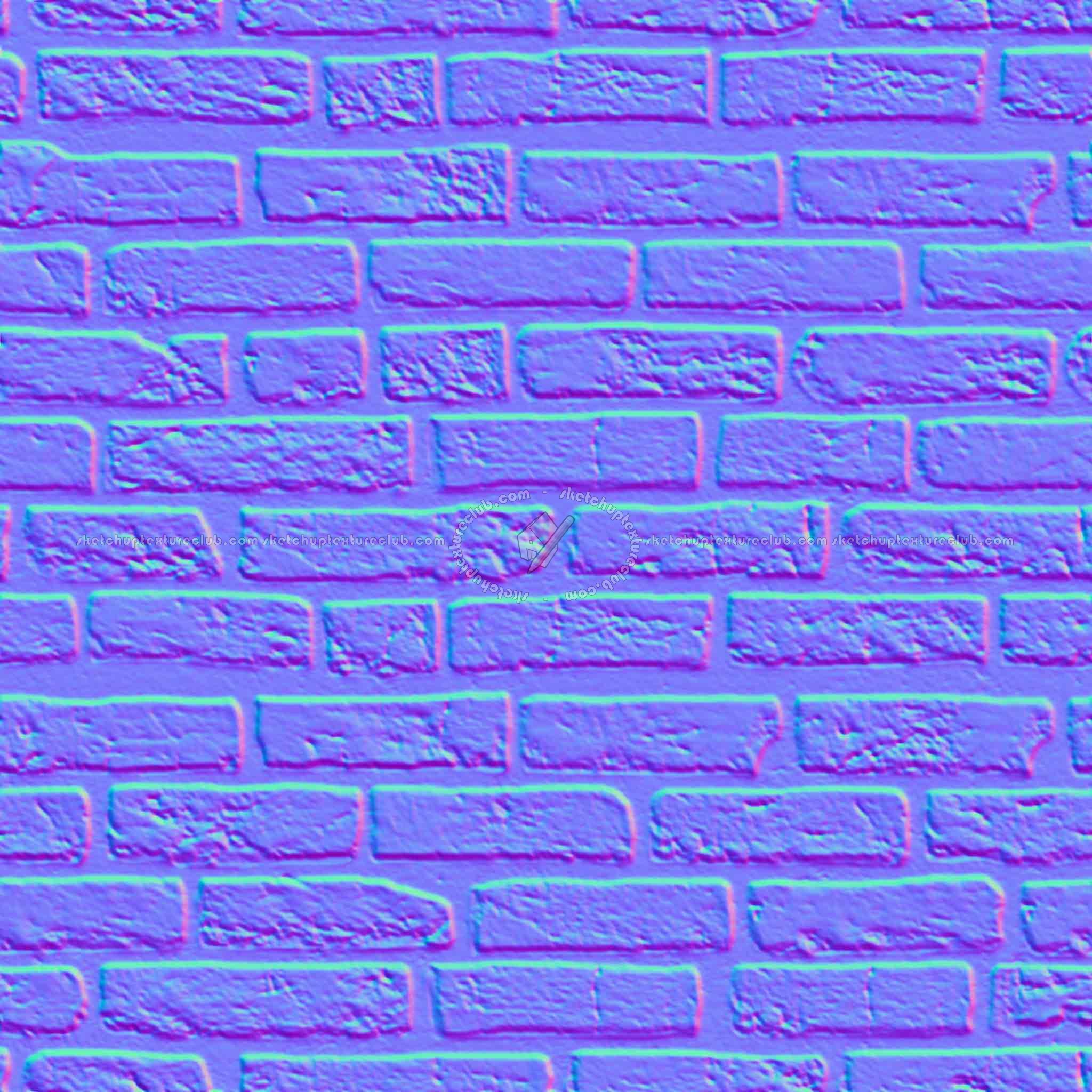 Textures   -   ARCHITECTURE   -   BRICKS   -   White Bricks  - White bricks texture seamless 00498 - Normal
