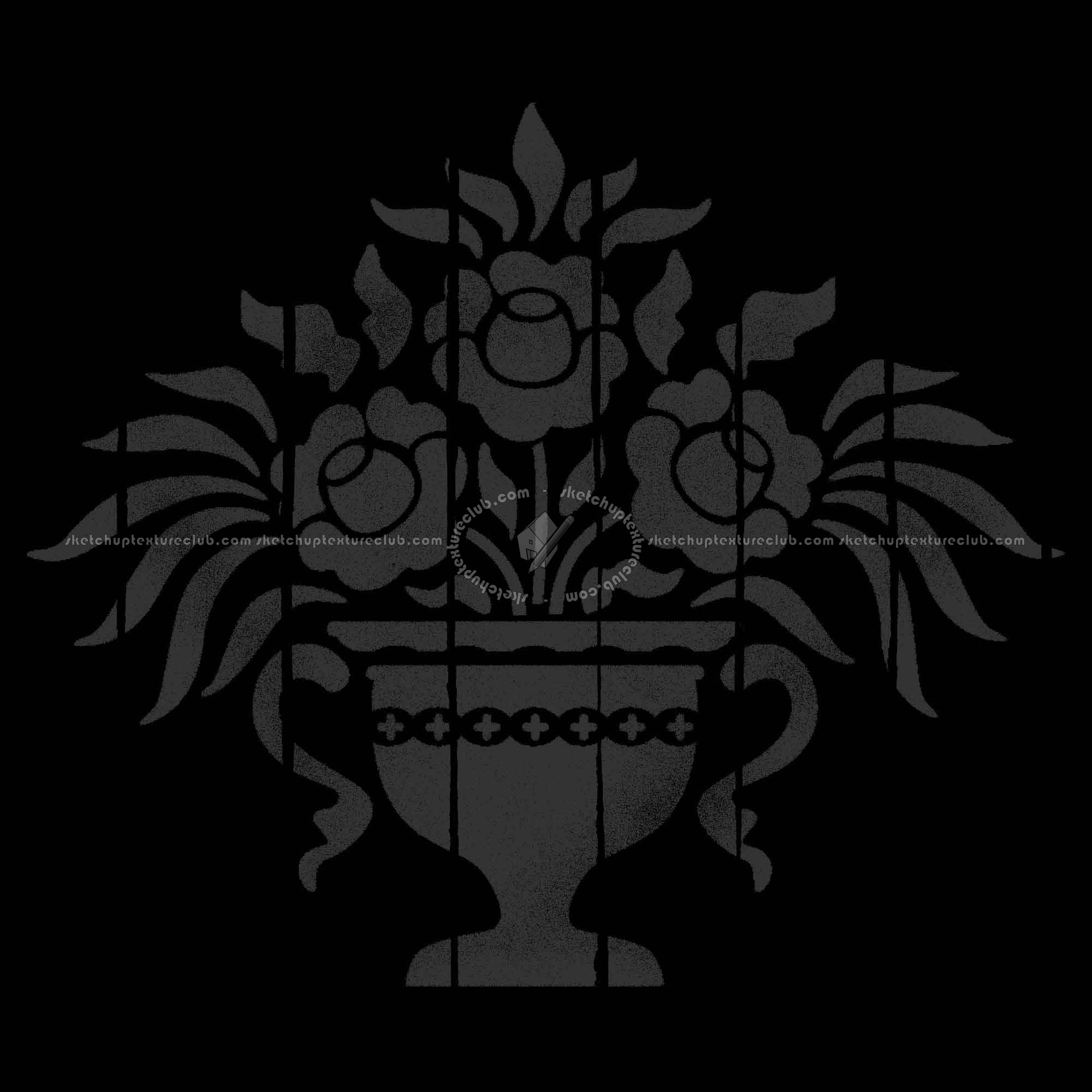 Textures   -   ARCHITECTURE   -   WOOD FLOORS   -   Decorated  - Parquet decorated stencil texture seamless 04714 - Specular