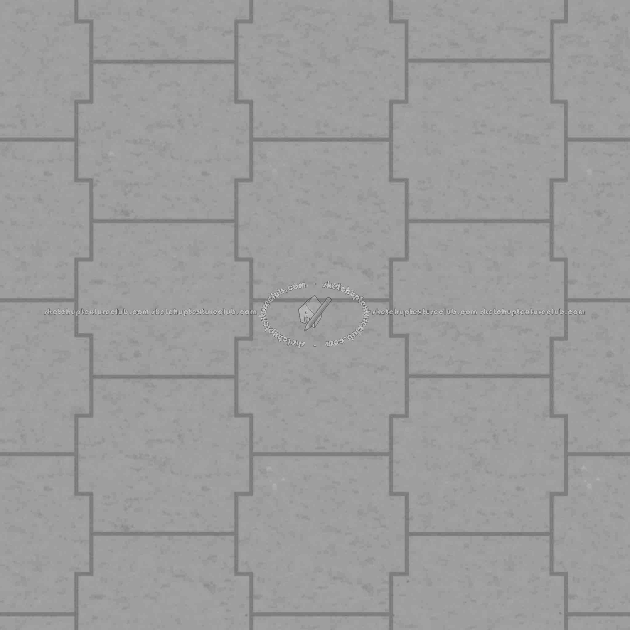 Textures   -   ARCHITECTURE   -   PAVING OUTDOOR   -   Pavers stone   -   Blocks mixed  - Pavers stone mixed size texture seamless 06176 - Displacement