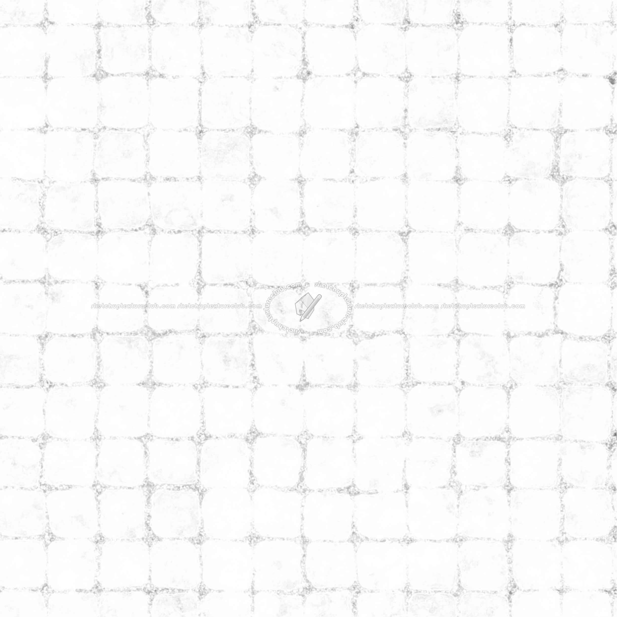 Textures   -   ARCHITECTURE   -   ROADS   -   Paving streets   -   Cobblestone  - Street paving cobblestone texture seamless 07422 - Ambient occlusion