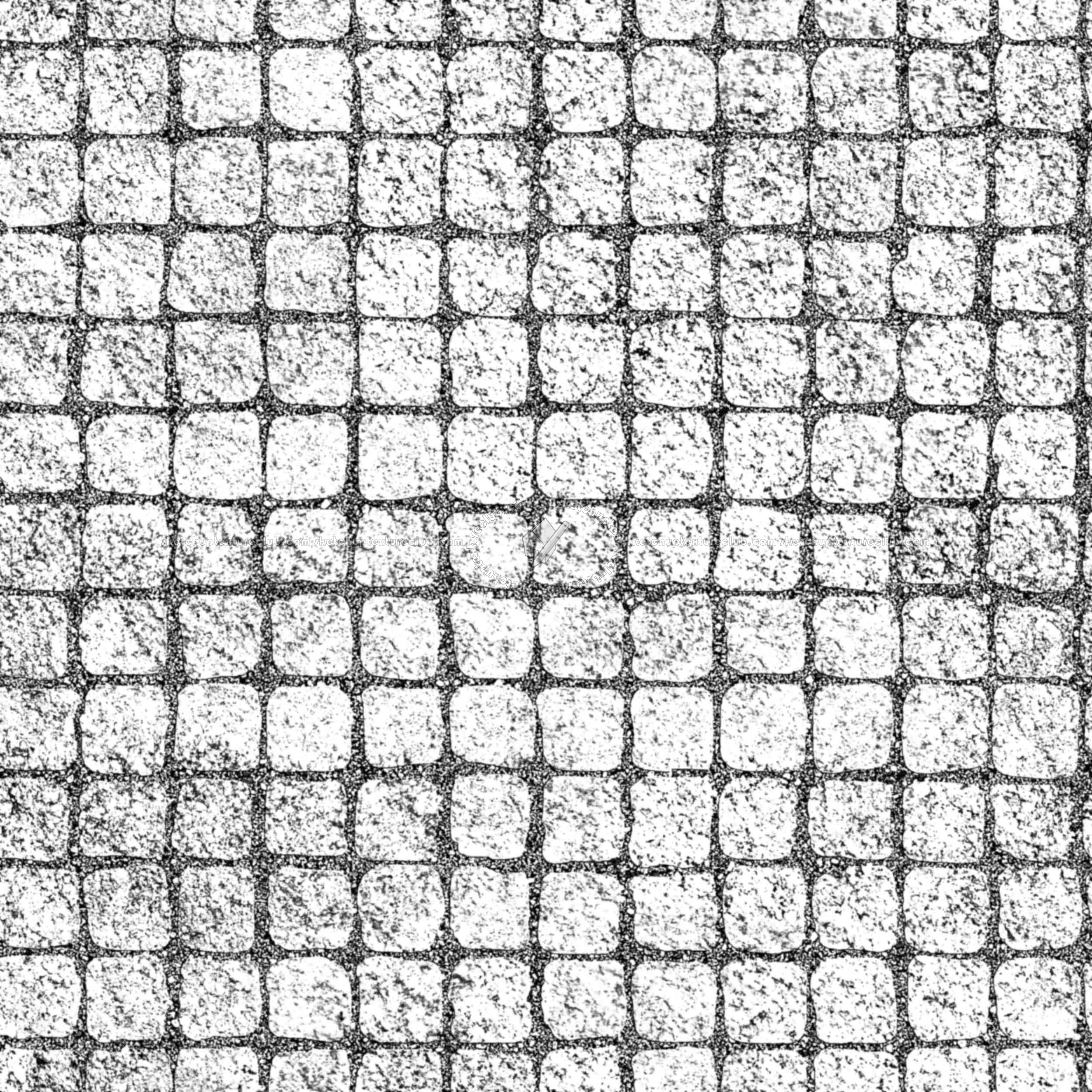 Textures   -   ARCHITECTURE   -   ROADS   -   Paving streets   -   Cobblestone  - Street paving cobblestone texture seamless 07424 - Bump