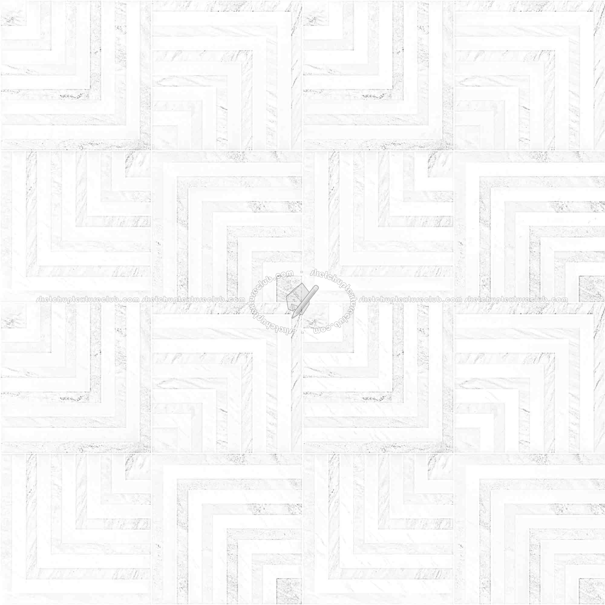 Textures   -   ARCHITECTURE   -   TILES INTERIOR   -   Marble tiles   -   White  - White and brown marble tile optical effect texture seamless 20878 - Ambient occlusion
