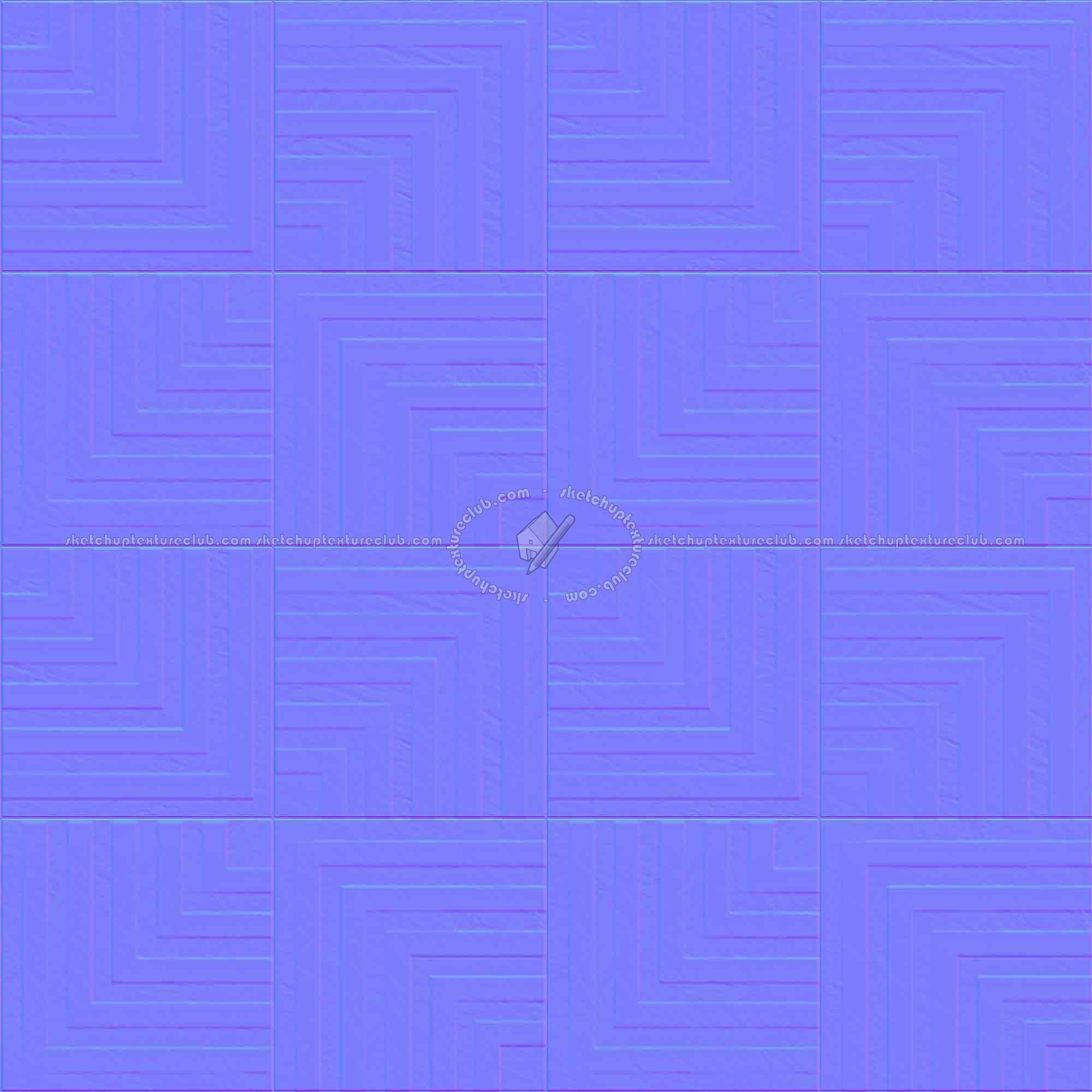 Textures   -   ARCHITECTURE   -   TILES INTERIOR   -   Marble tiles   -   White  - White and brown marble tile optical effect texture seamless 20878 - Normal