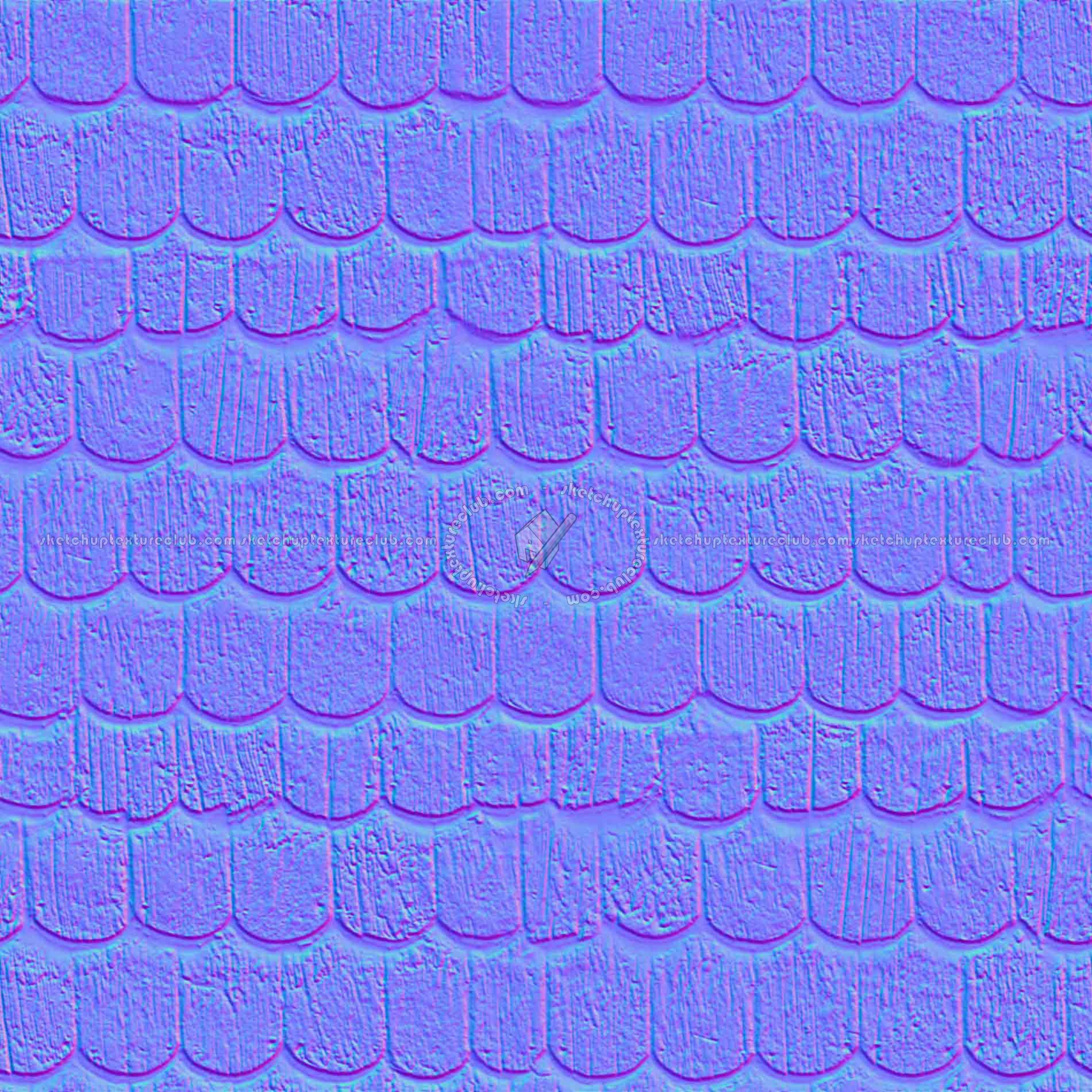 Textures   -   ARCHITECTURE   -   ROOFINGS   -   Shingles wood  - Wood shingle roof texture seamless 03872 - Normal