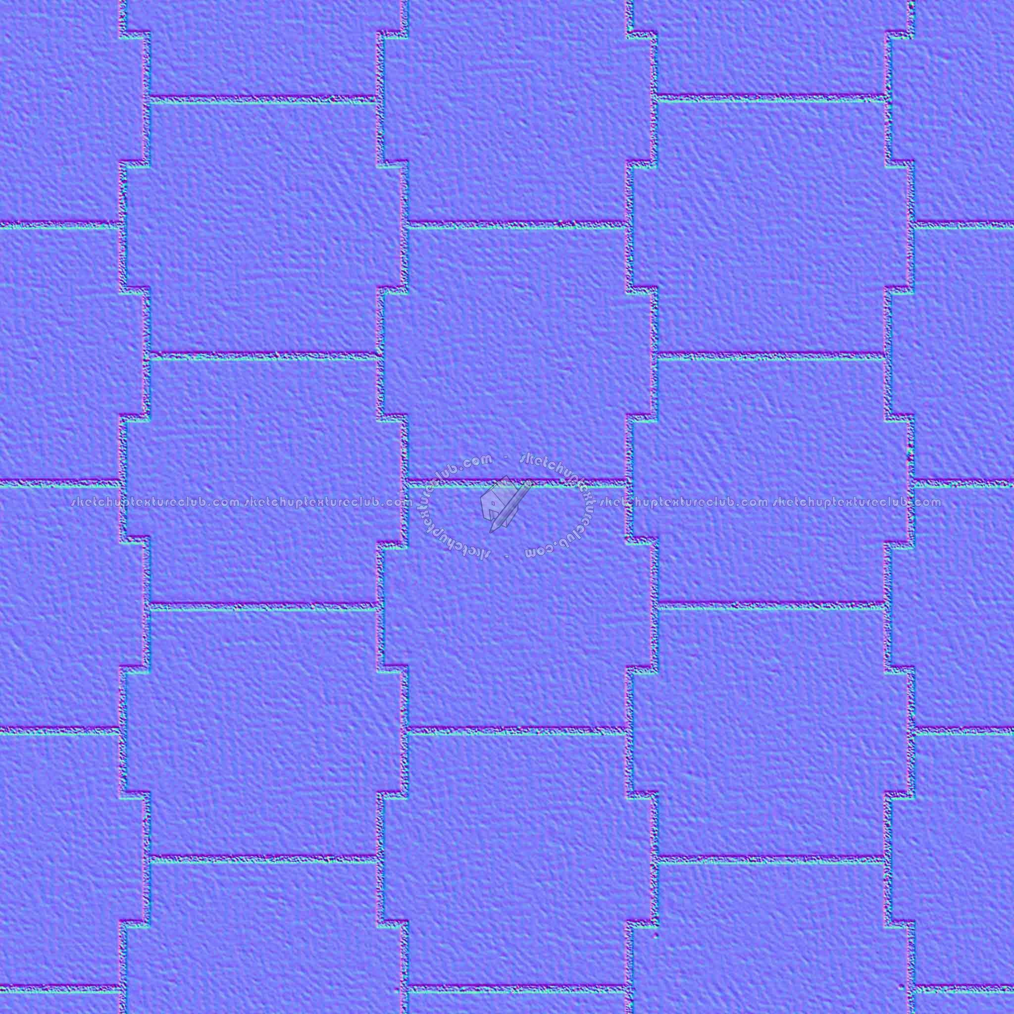 Textures   -   ARCHITECTURE   -   PAVING OUTDOOR   -   Pavers stone   -   Blocks mixed  - Pavers stone mixed size texture seamless 06179 - Normal