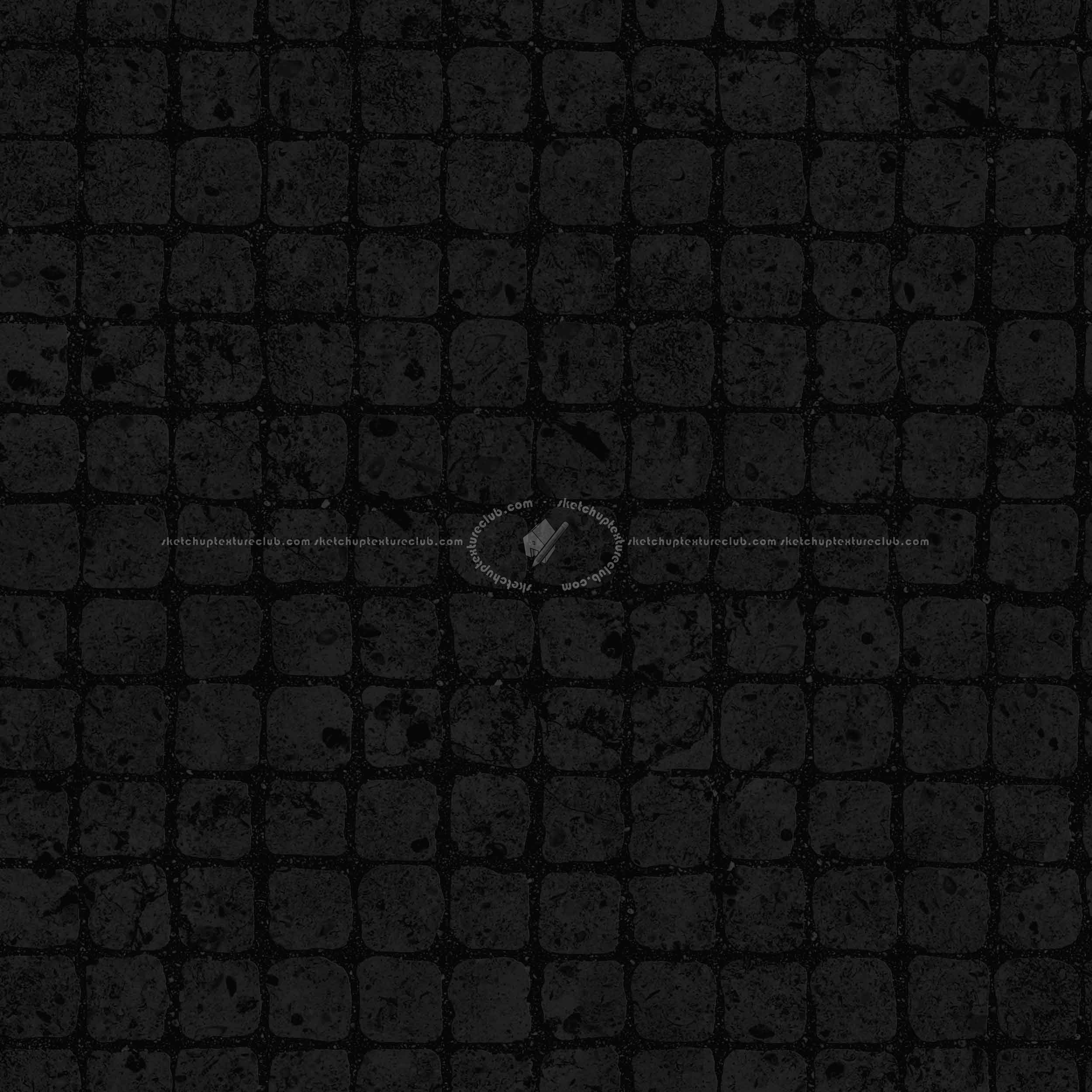 Textures   -   ARCHITECTURE   -   ROADS   -   Paving streets   -   Cobblestone  - Street paving cobblestone texture seamless 07425 - Specular