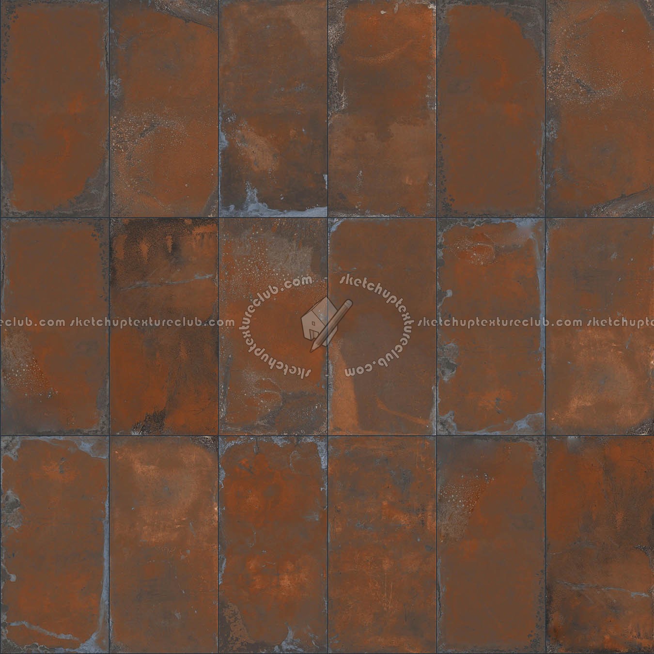 Textures   -   ARCHITECTURE   -   TILES INTERIOR   -   Design Industry  - corten effect stoneware wall tiles Pbr texture seamless 22182 (seamless)