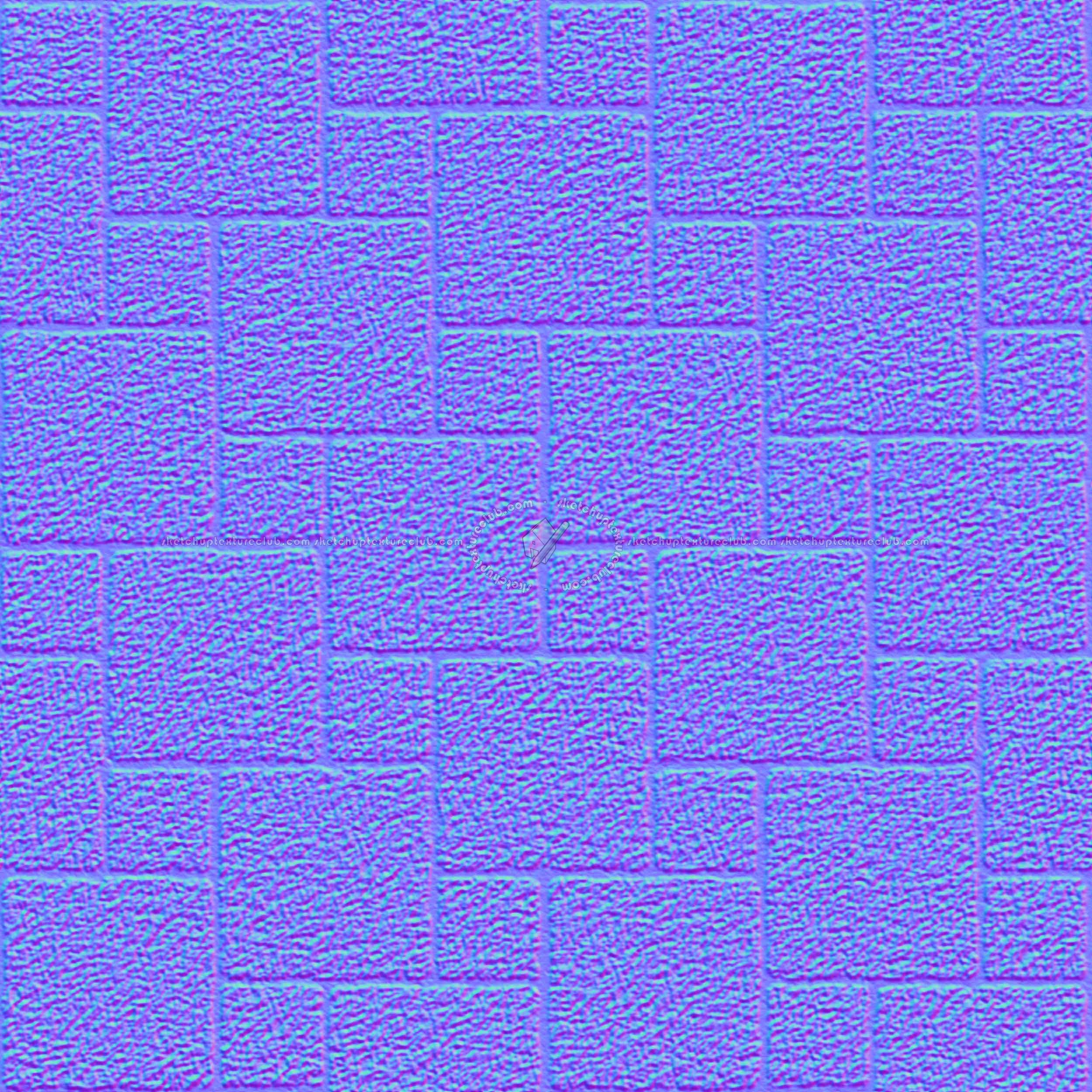 Textures   -   ARCHITECTURE   -   PAVING OUTDOOR   -   Concrete   -   Blocks regular  - Paving outdoor concrete regular block texture seamless 05720 - Normal