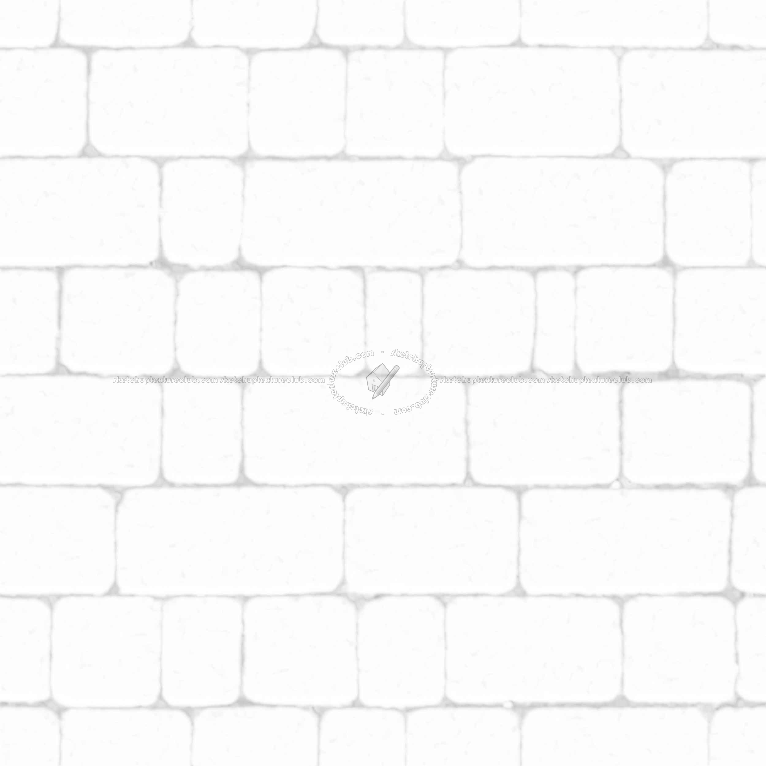 Textures   -   ARCHITECTURE   -   ROADS   -   Paving streets   -   Cobblestone  - Street porfido paving cobblestone texture seamless 07427 - Ambient occlusion