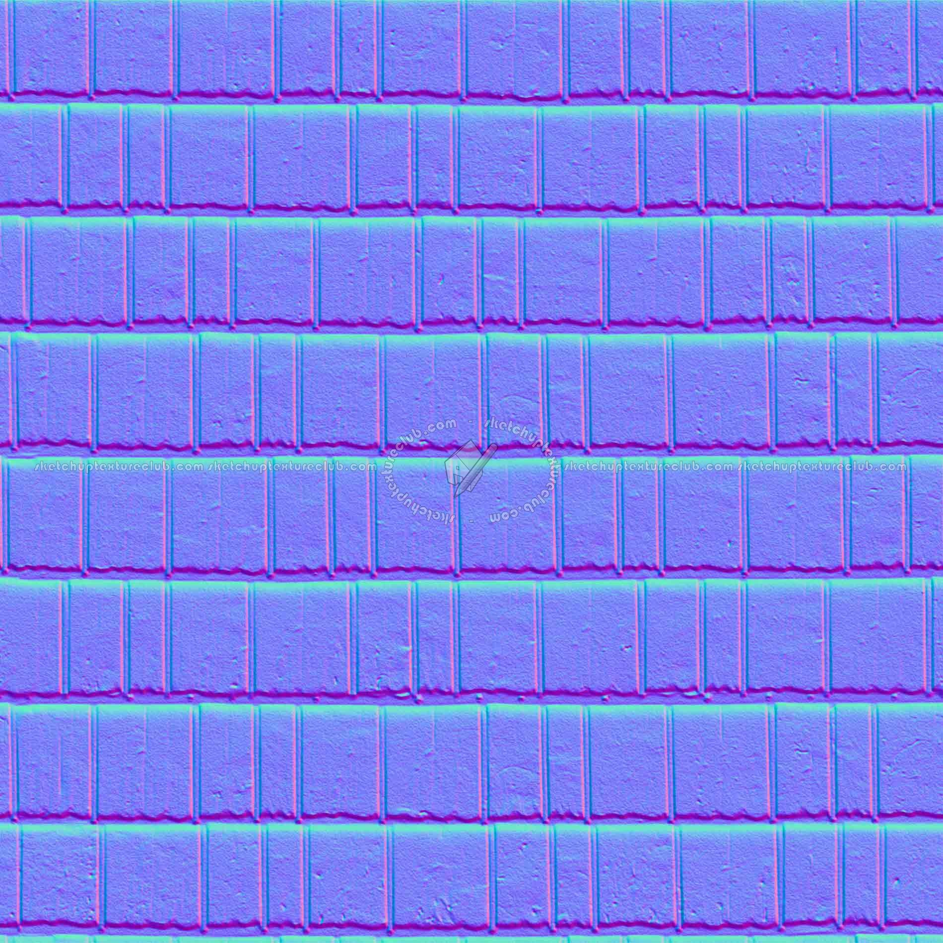 Textures   -   ARCHITECTURE   -   ROOFINGS   -   Shingles wood  - Wood shingle roof texture seamless 03877 - Normal