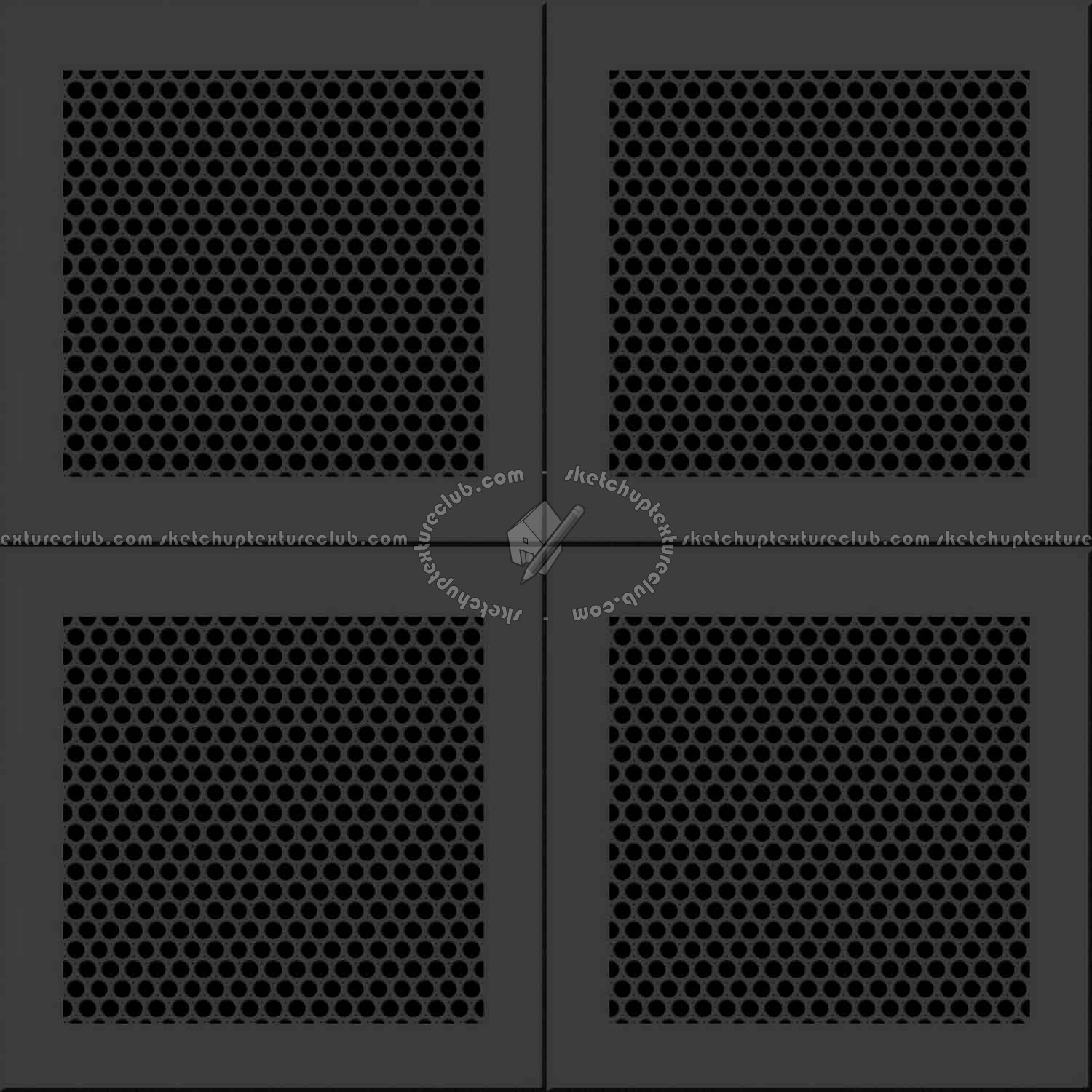 Textures   -   MATERIALS   -   METALS   -   Perforated  - Gray ceiling perforated metal texture seamless 10568 - Specular