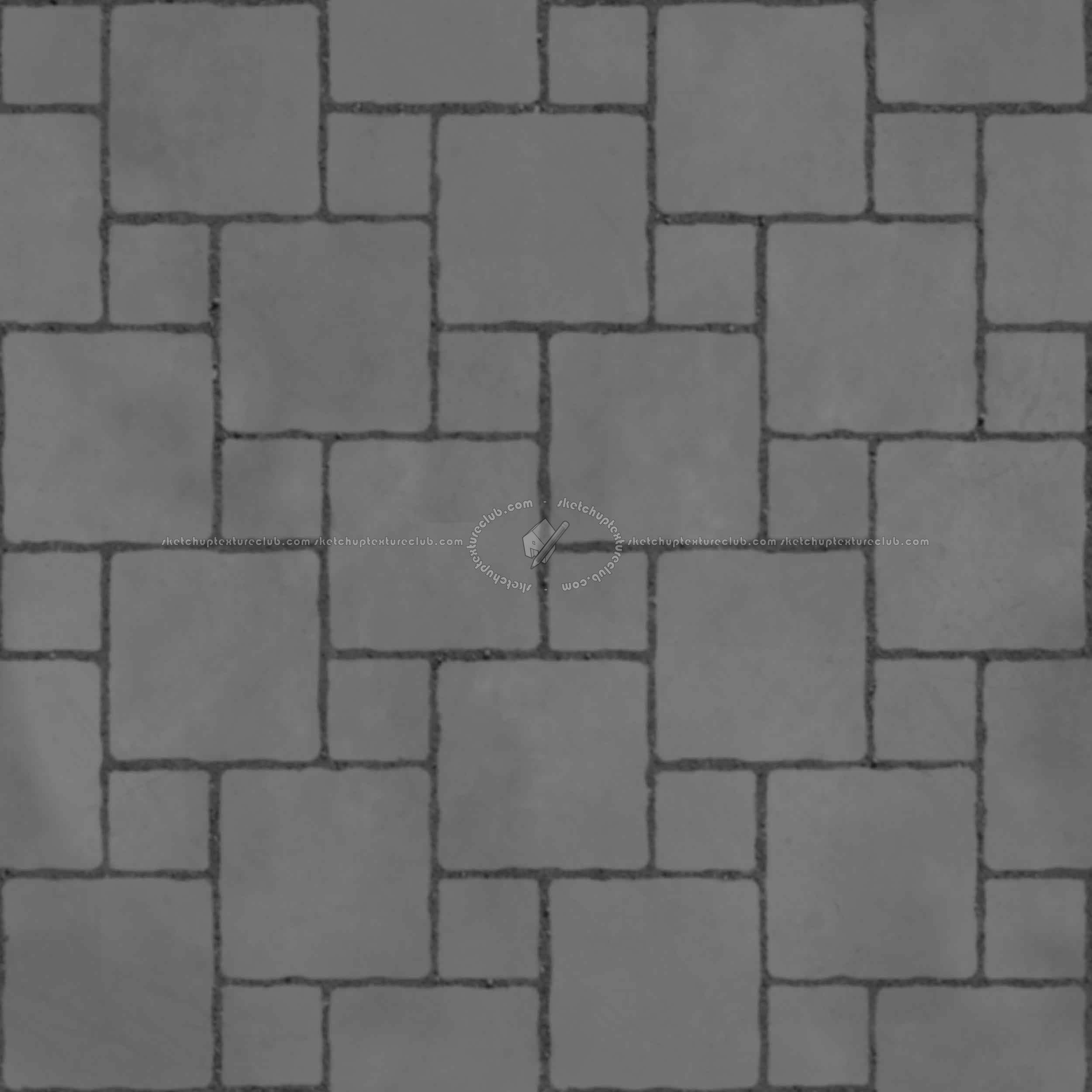 Textures - ARCHITECTURE - PAVING OUTDOOR - Concrete - Blocks regular - Paving outdoor concrete regular block texture seamless 05721 - Displacement