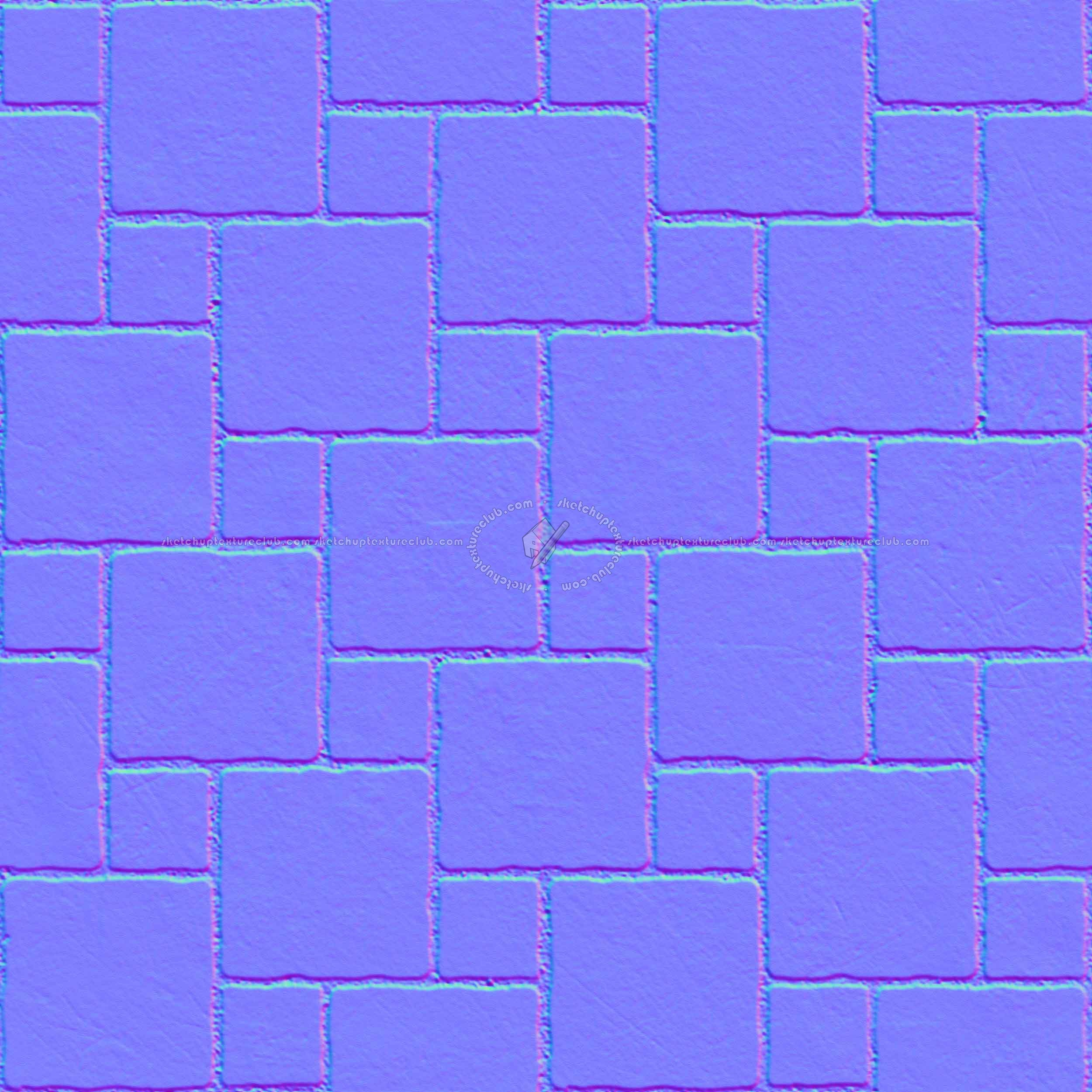 Textures - ARCHITECTURE - PAVING OUTDOOR - Concrete - Blocks regular - Paving outdoor concrete regular block texture seamless 05721 - Normal