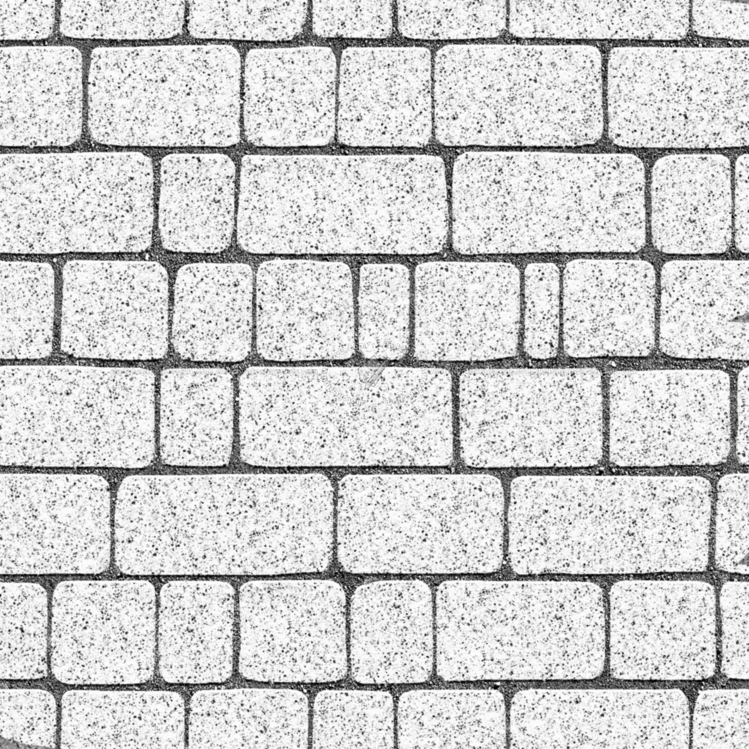 Textures   -   ARCHITECTURE   -   ROADS   -   Paving streets   -   Cobblestone  - Street porfido paving cobblestone texture seamless 07428 - Bump