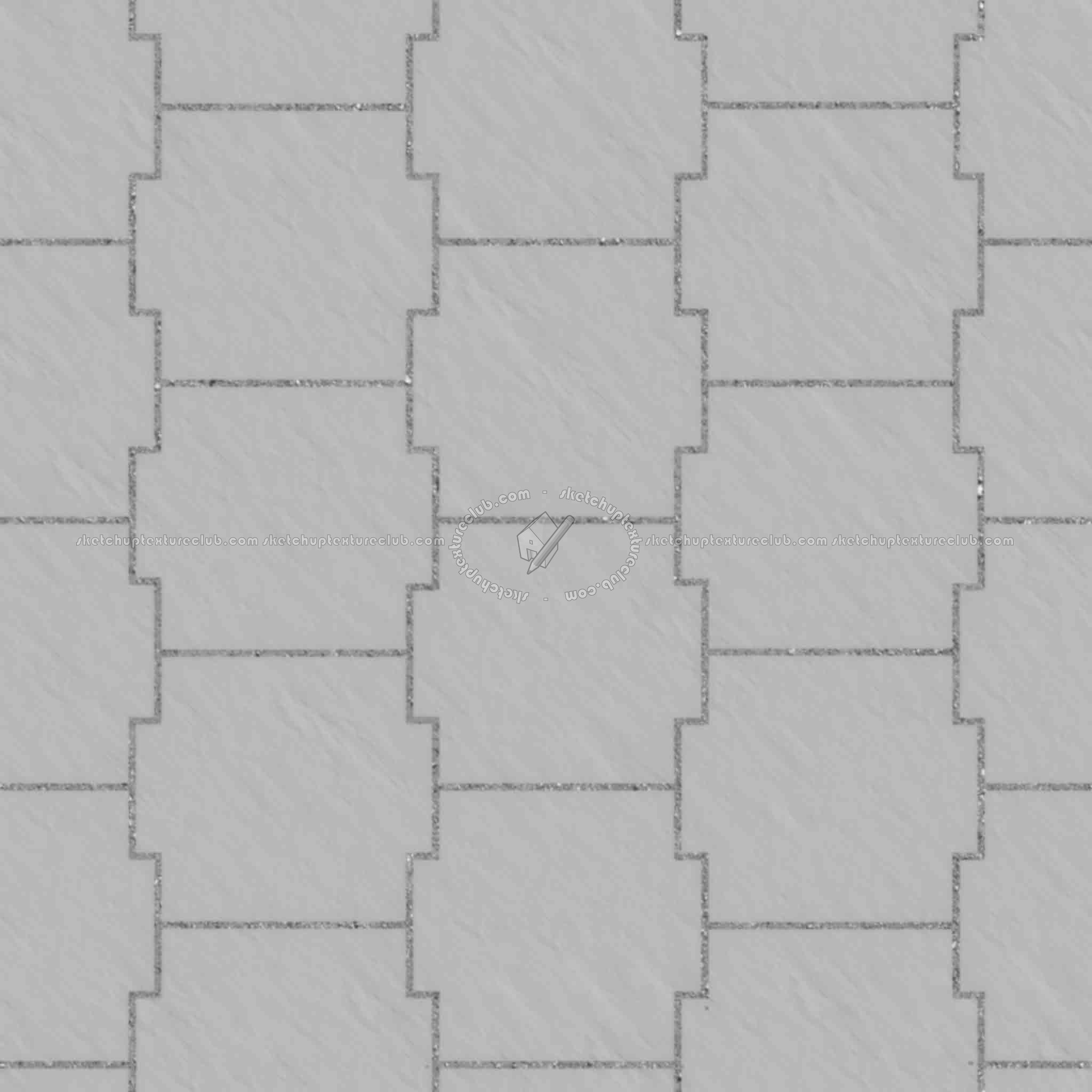 Textures   -   ARCHITECTURE   -   PAVING OUTDOOR   -   Pavers stone   -   Blocks mixed  - Pavers stone mixed size texture seamless 06183 - Displacement