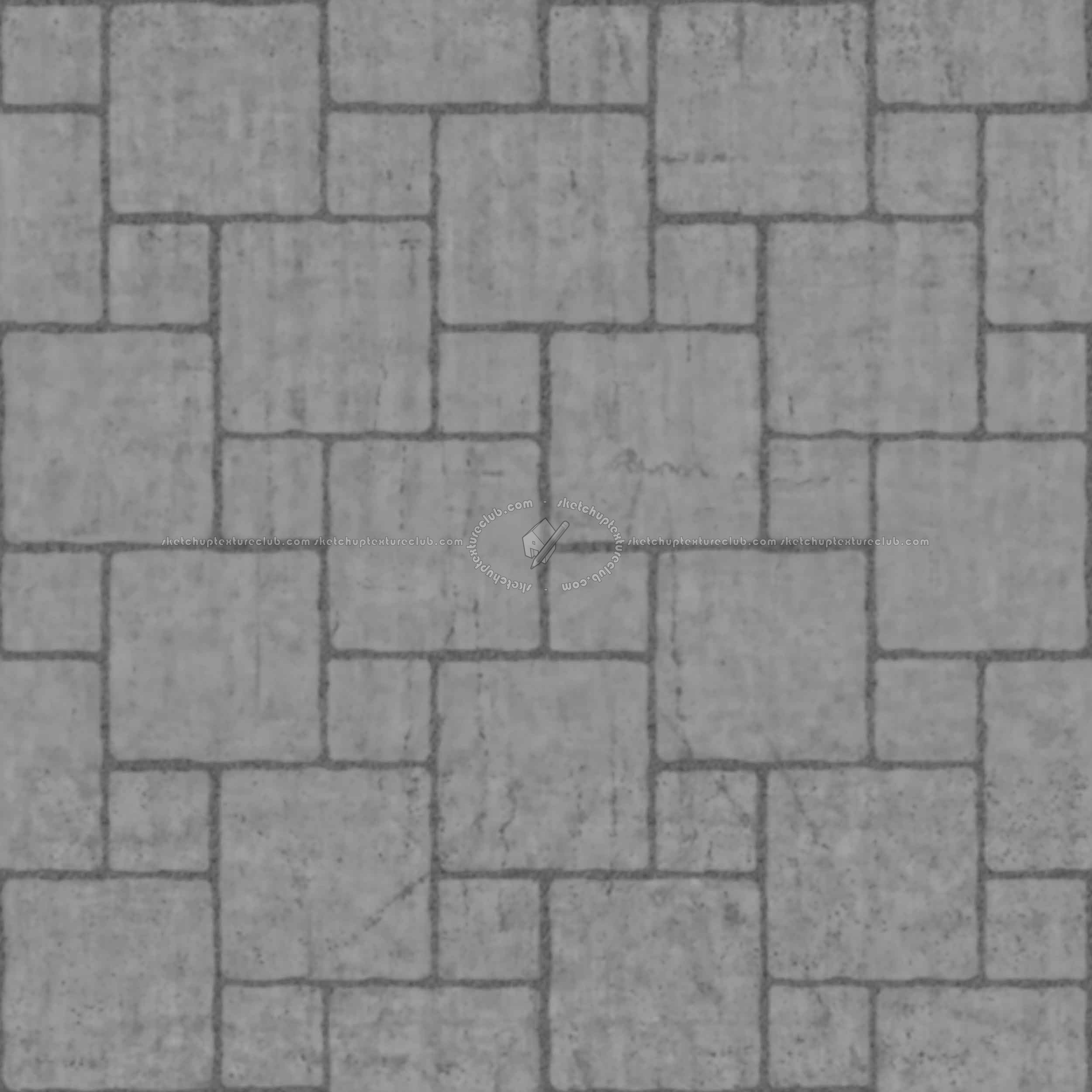 Textures - ARCHITECTURE - PAVING OUTDOOR - Concrete - Blocks regular - Paving outdoor concrete regular block texture seamless 05723 - Displacement