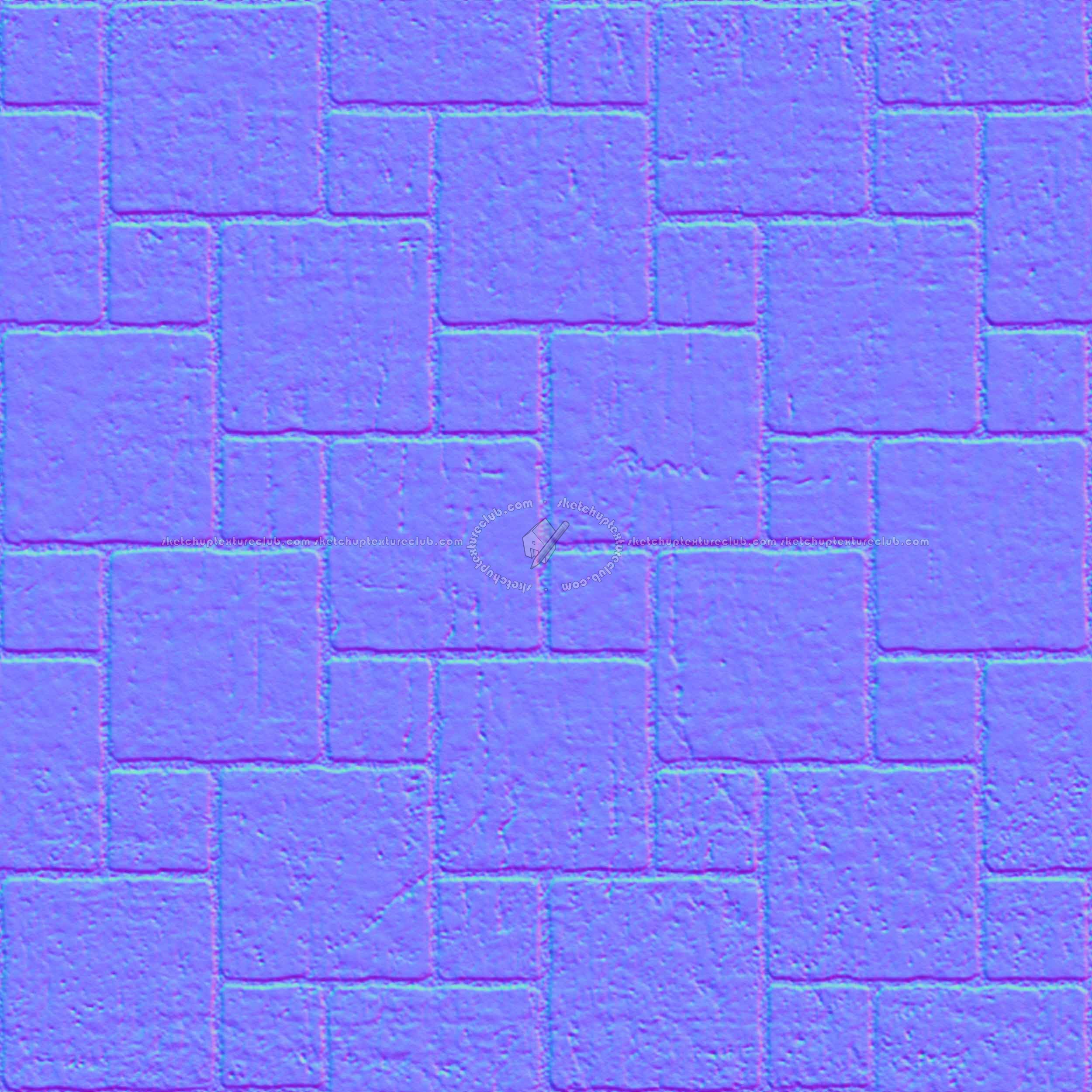 Textures - ARCHITECTURE - PAVING OUTDOOR - Concrete - Blocks regular - Paving outdoor concrete regular block texture seamless 05723 - Normal