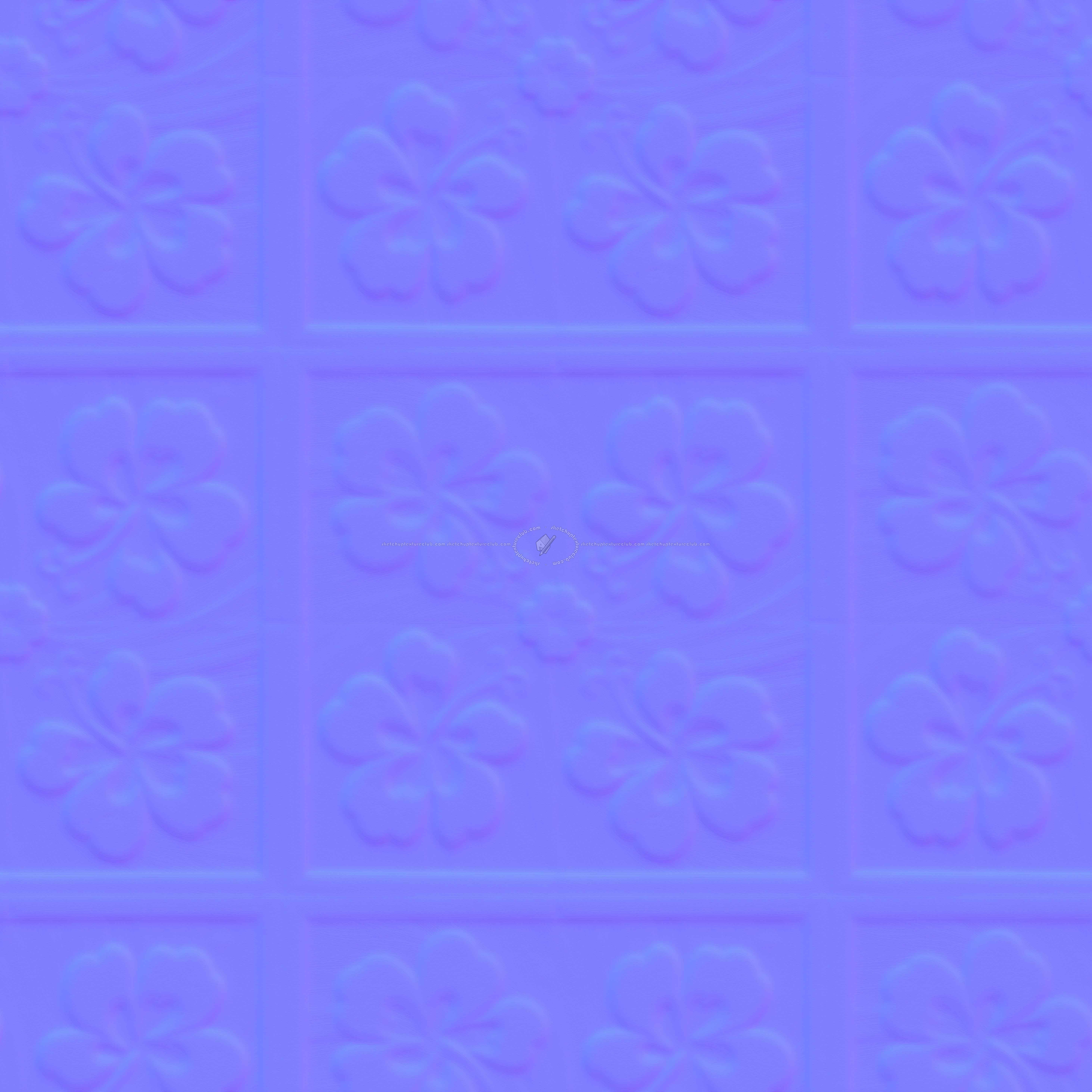 Textures - ARCHITECTURE - WOOD FLOORS - Decorated - Wood and marble parquet decorated texture seamless 19623 - Normal