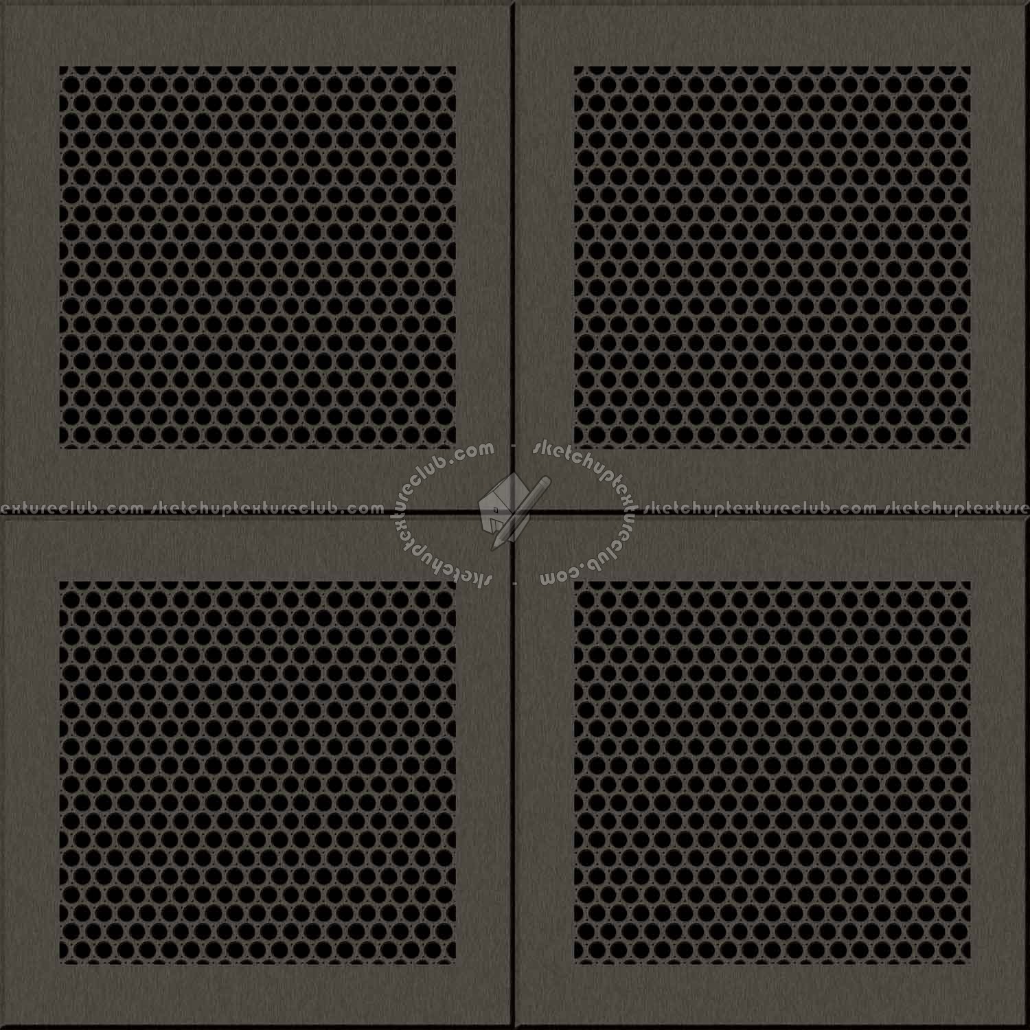 Textures - MATERIALS - METALS - Perforated - Cream ceiling perforated metal texture seamless 10571 - Specular