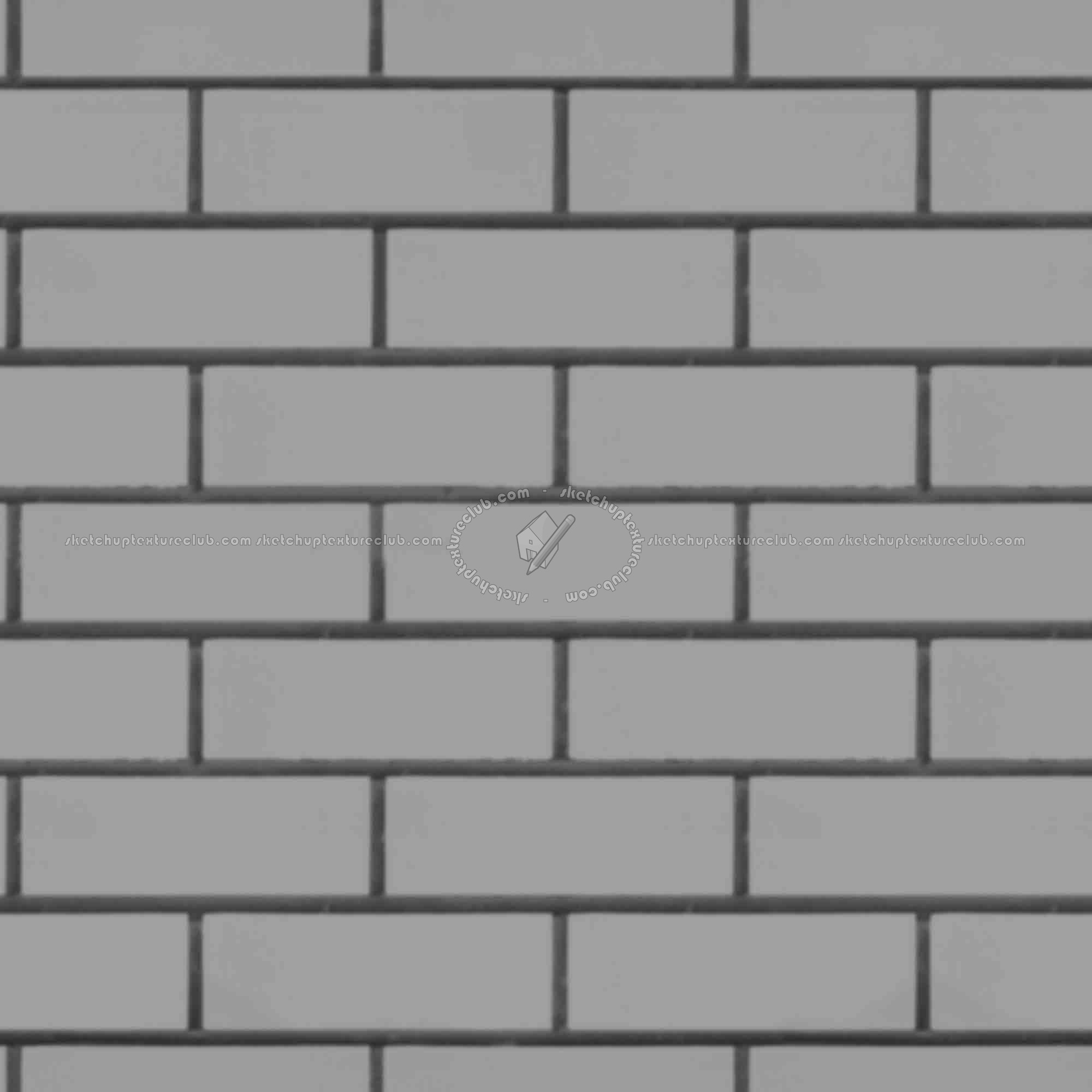 Textures   -   ARCHITECTURE   -   BRICKS   -   Facing Bricks   -   Smooth  - Gray facing smooth brick texture seamless 21366 - Displacement