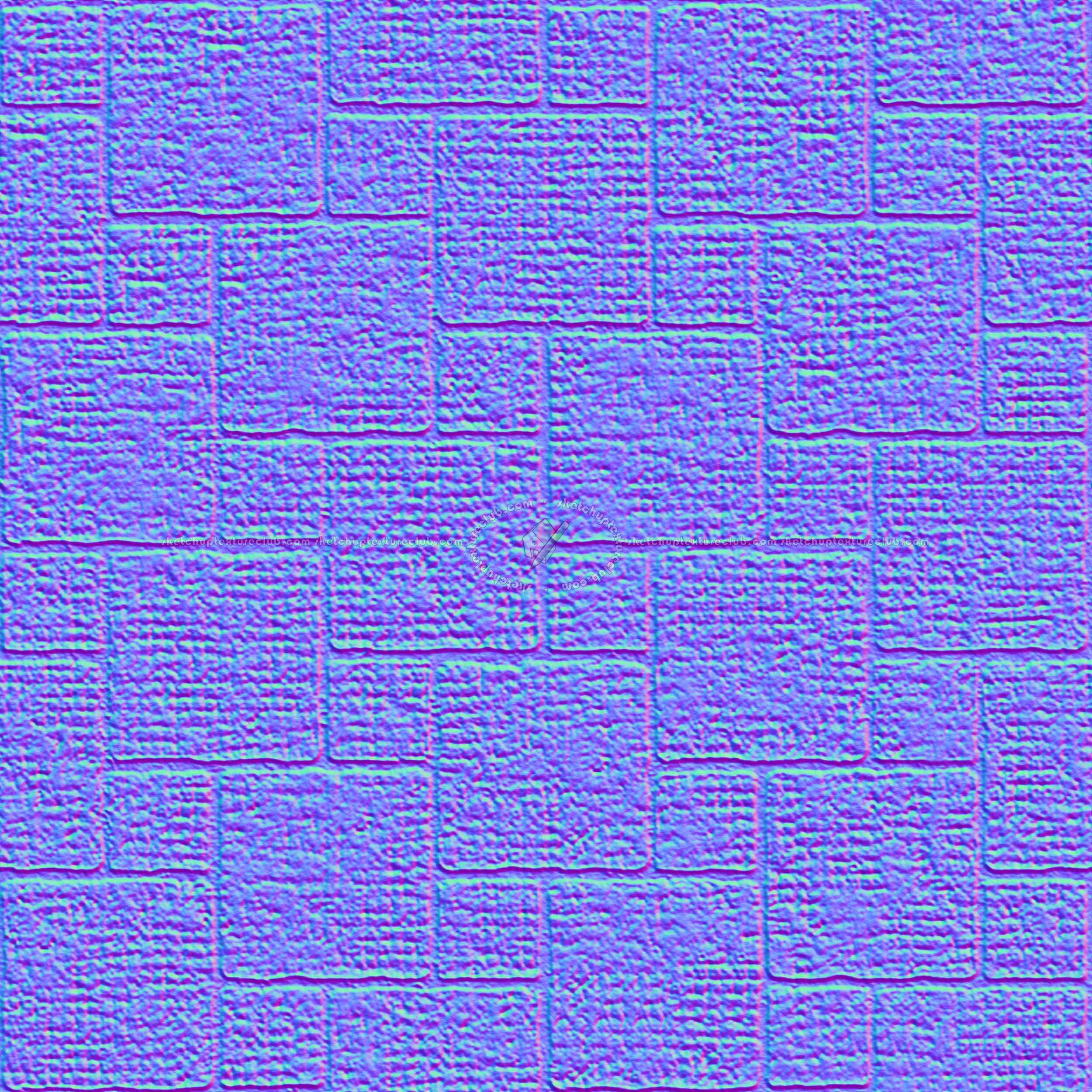 Textures   -   ARCHITECTURE   -   PAVING OUTDOOR   -   Concrete   -   Blocks regular  - Paving outdoor concrete regular block texture seamless 05724 - Normal