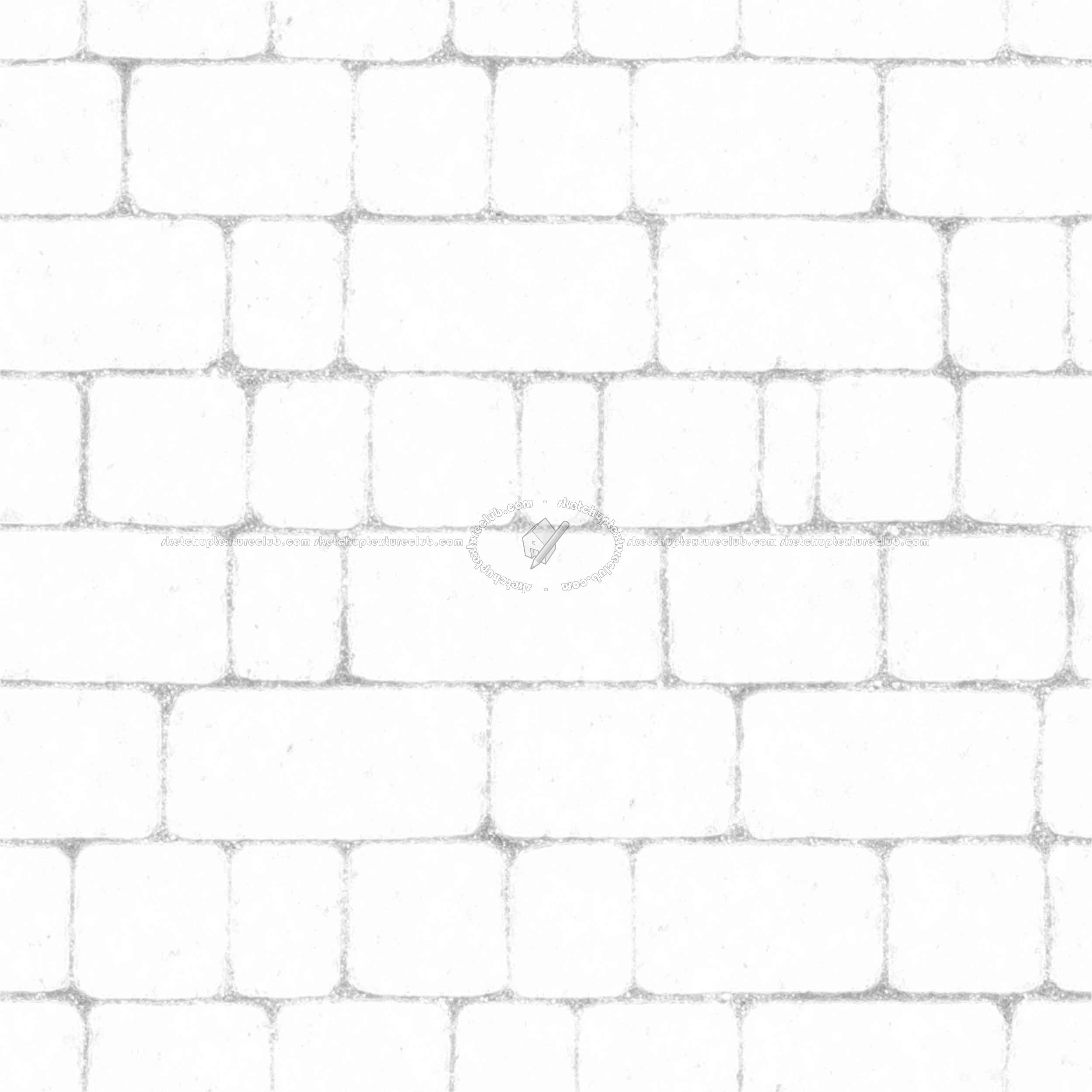 Textures   -   ARCHITECTURE   -   ROADS   -   Paving streets   -   Cobblestone  - Street porfido paving cobblestone texture seamless 07431 - Ambient occlusion