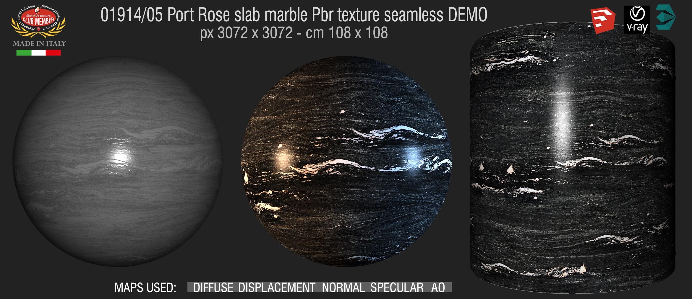 01914_05 Port Rose slab marble Pbr texture seamless DEMO