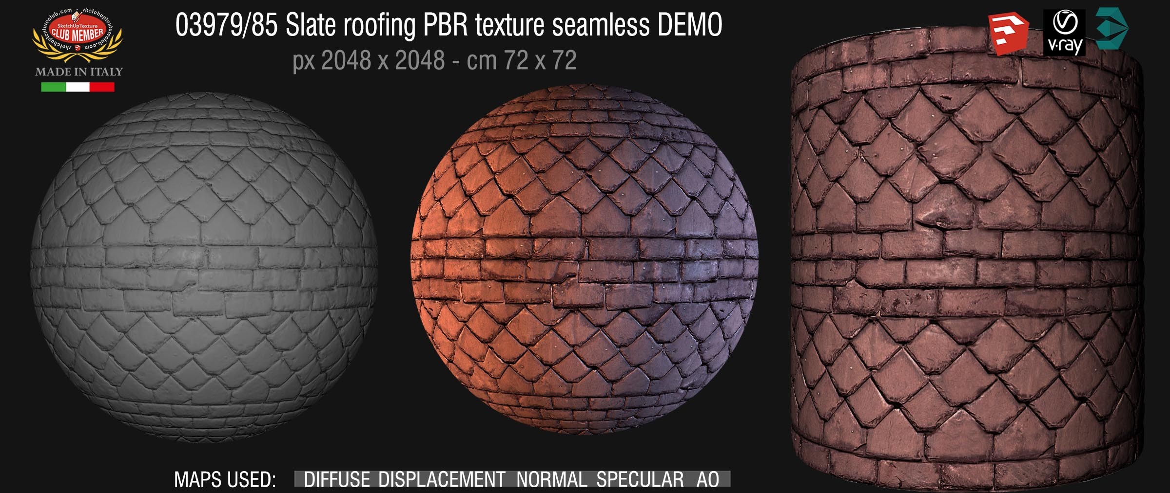 03979_85 Slate roofing PBR texture seamless DEMO