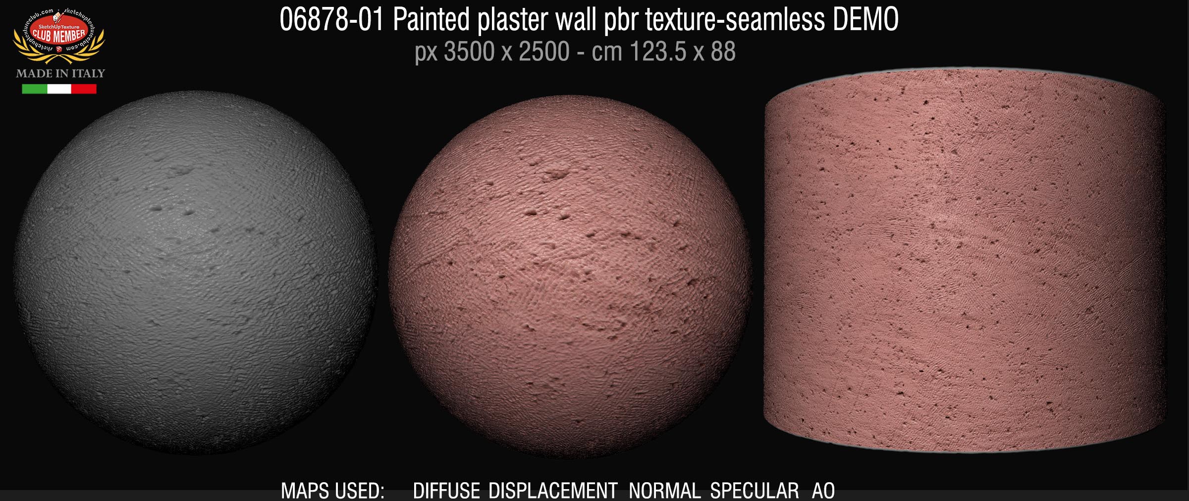 06878-01 Painted plaster wall pbr texture-seamless DEMO