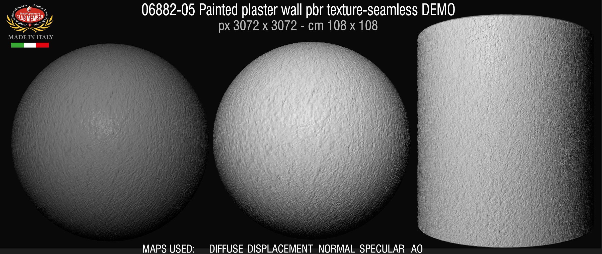 06882-05 Painted plaster wall pbr texture-seamless DEMO