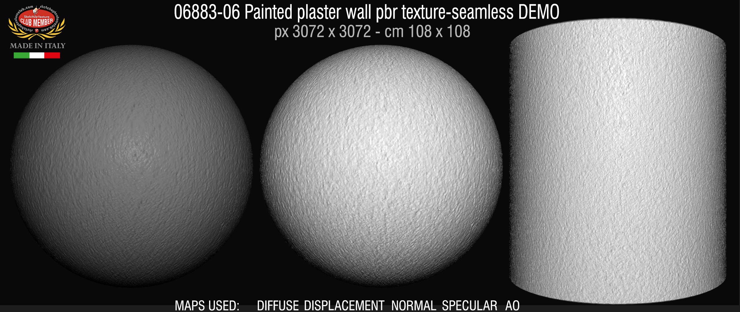 06883-06 Painted plaster wall pbr texture-seamless DEMO
