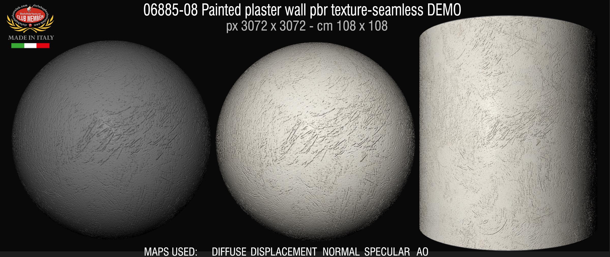 06885-08 Painted plaster wall pbr texture-seamless DEMO