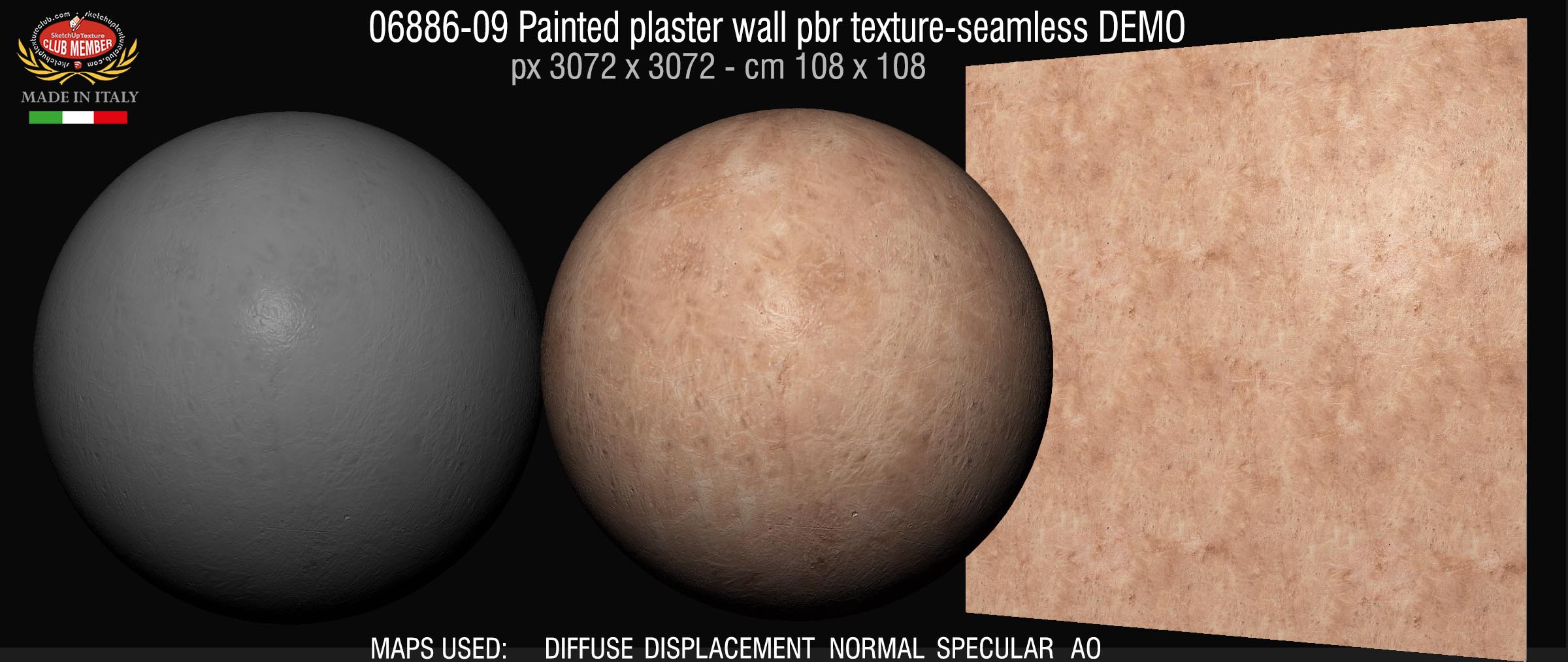 06886-09 Painted plaster wall pbr texture-seamless DEMO