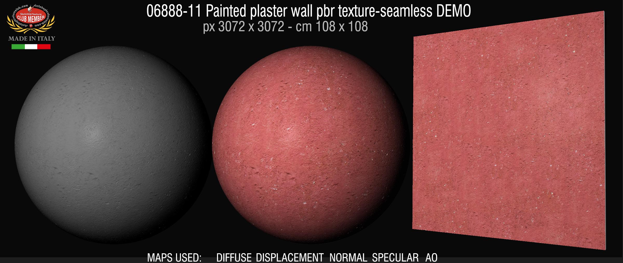 06888-11 Painted plaster wall pbr texture-seamless DEMO