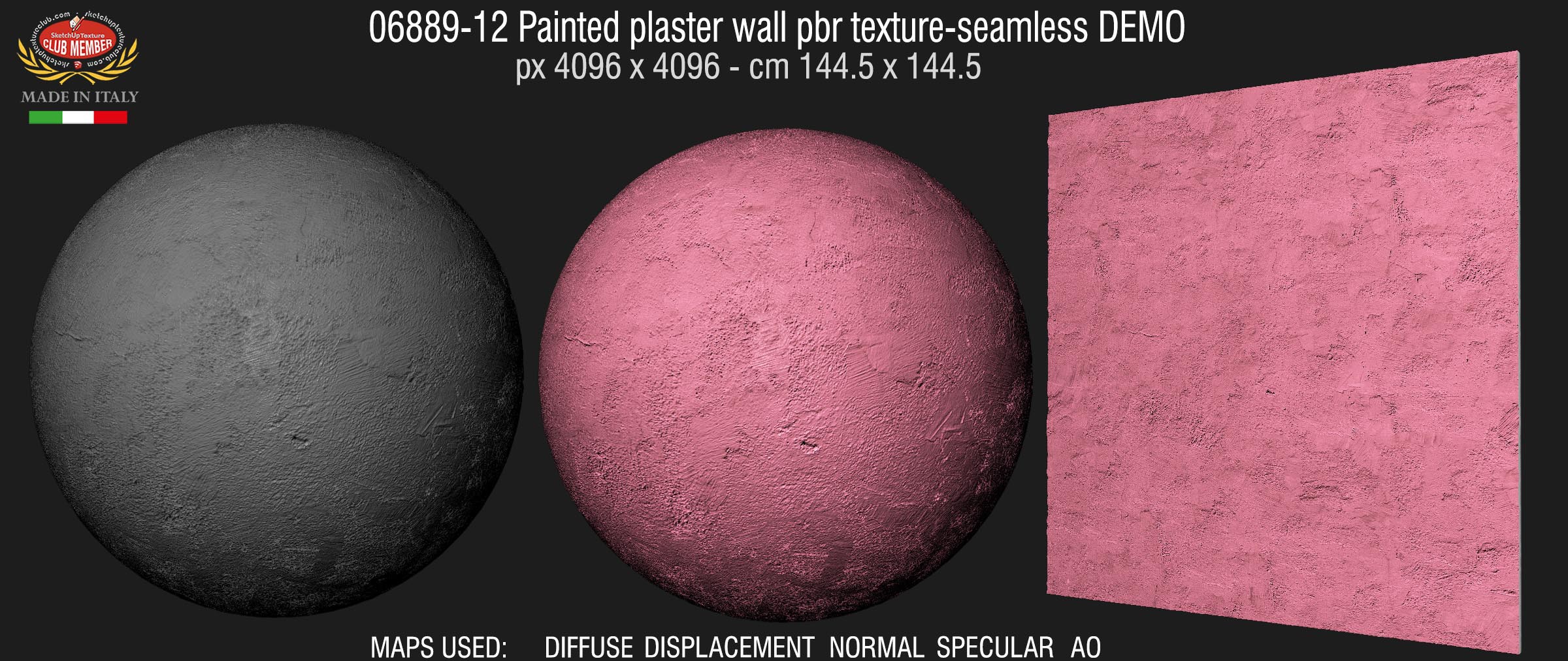 06889-12 Painted plaster wall pbr texture-seamless DEMO