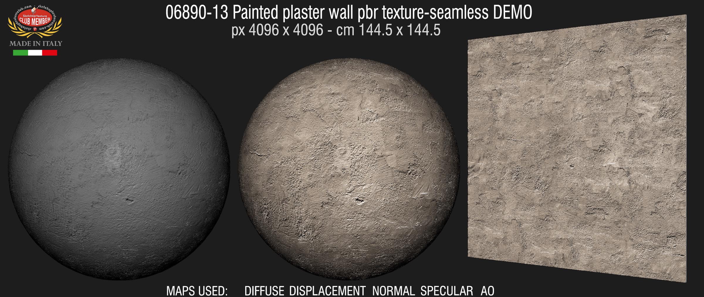 06890-13 Painted plaster wall pbr texture-seamless DEMO