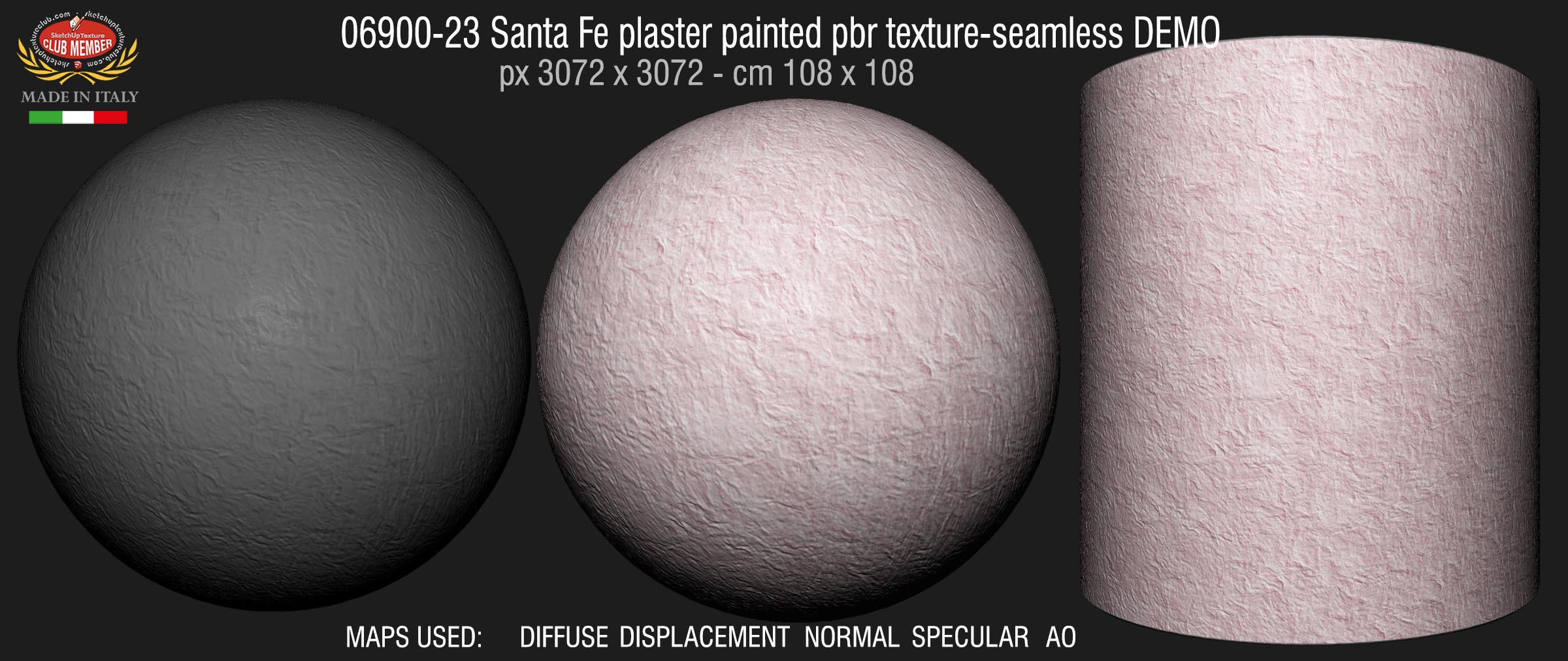 06900-23 Santa Fe plaster painted pbr texture-seamless DEMO