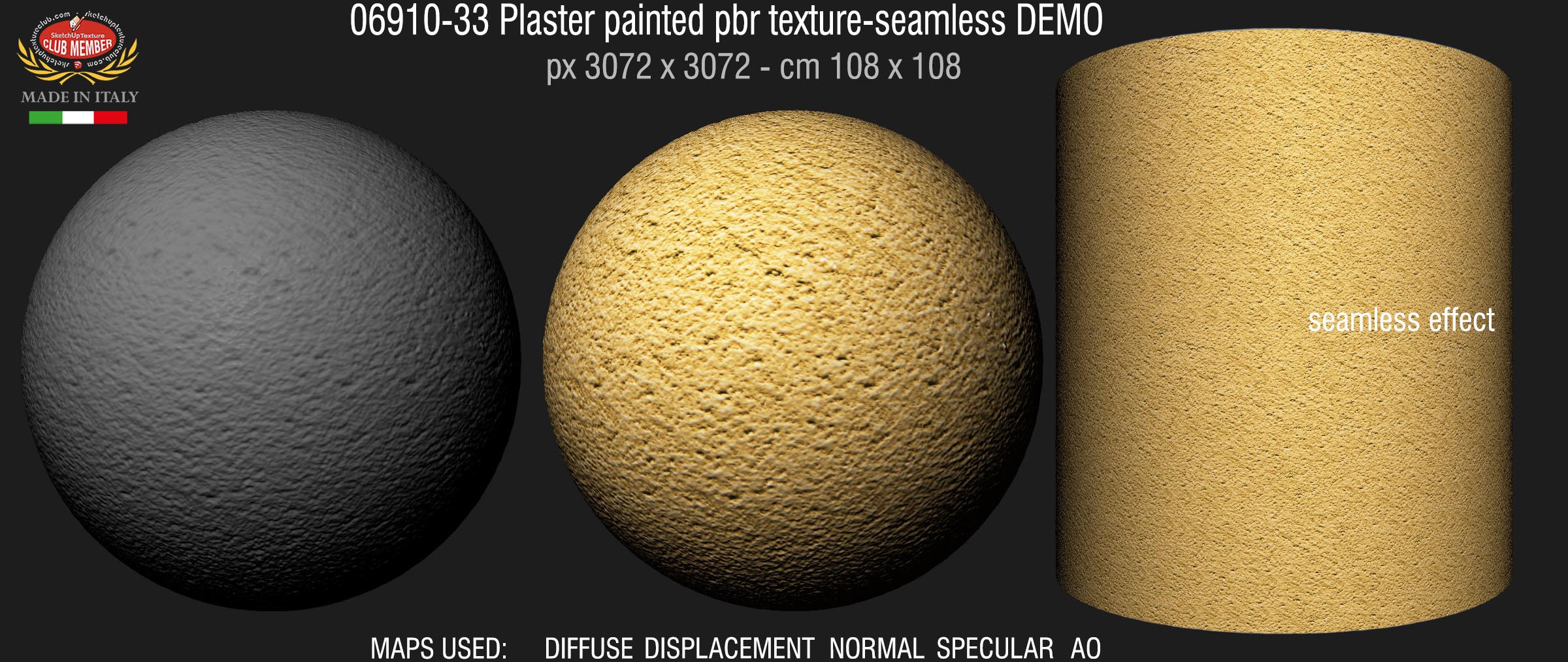 06910-33 Plaster painted pbr texture-seamless DEMO