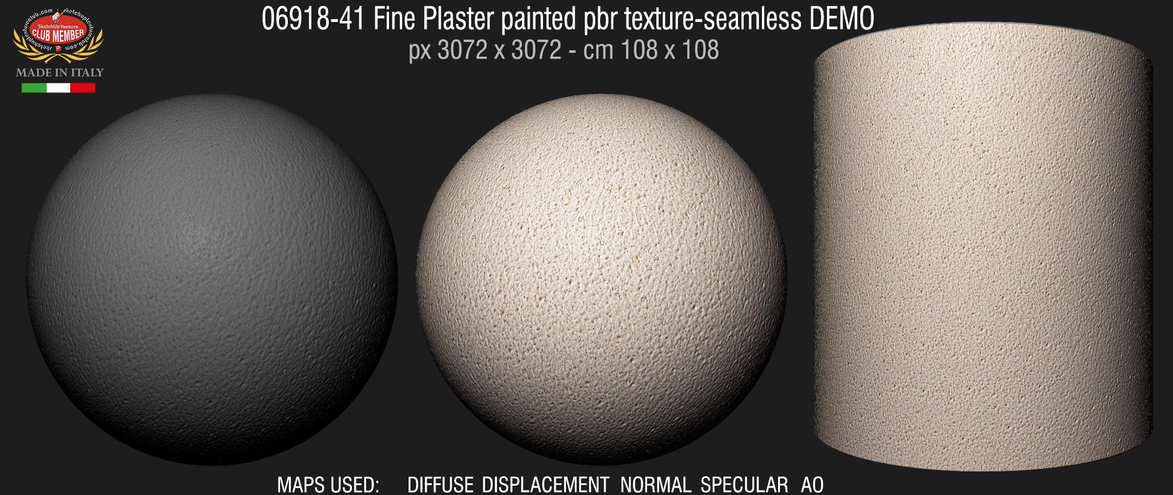 06918-41 Fine Plaster painted pbr texture-seamless DEMO
